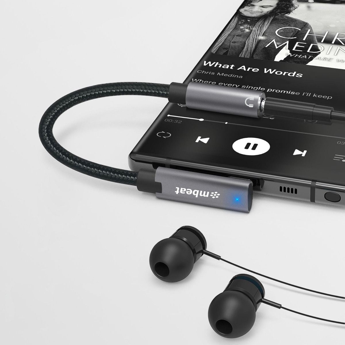 mbeat Elite USB-C to 3.5 Audio Adapter - Space Grey 4