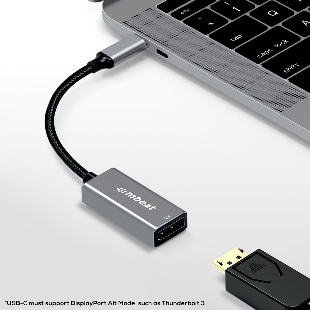 mbeat Elite USB-C to Display Port Adapter - Space Grey 4