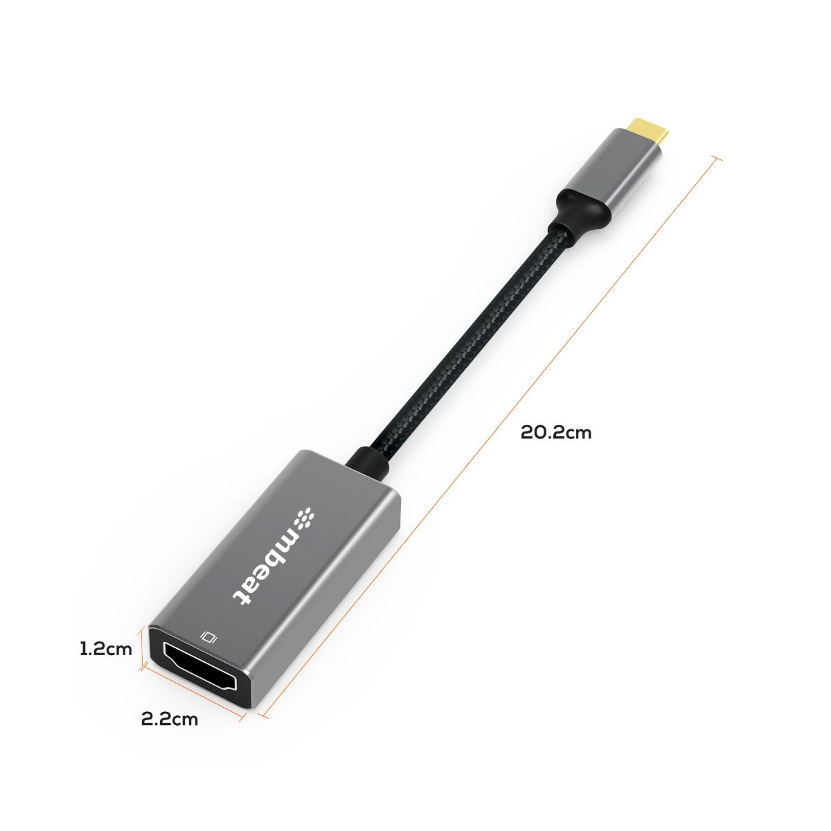 mbeat Elite USB-C to HDMI Adapter - Space Grey 7