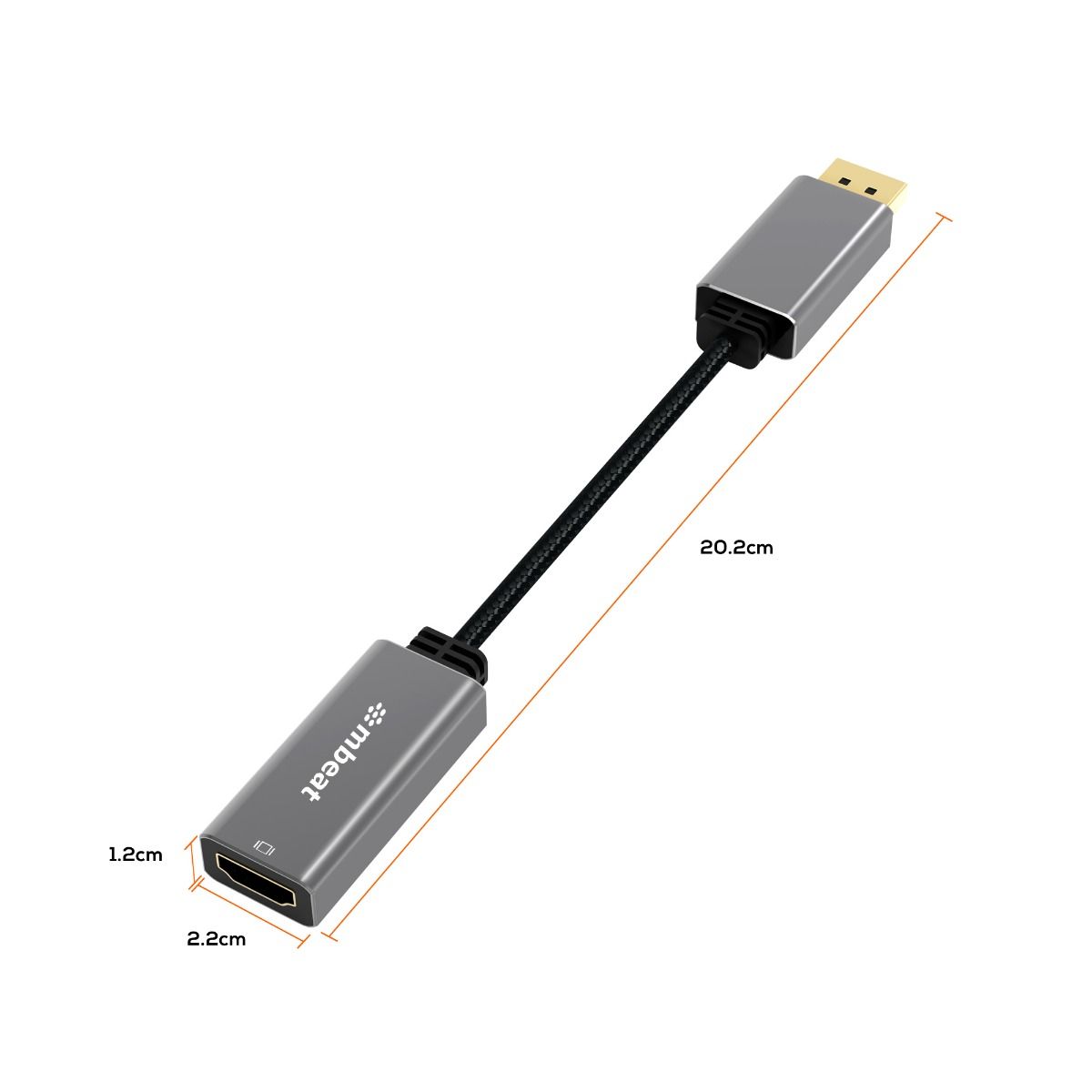 mbeat Elite Display Port to HDMI Adapter - Space Grey 7