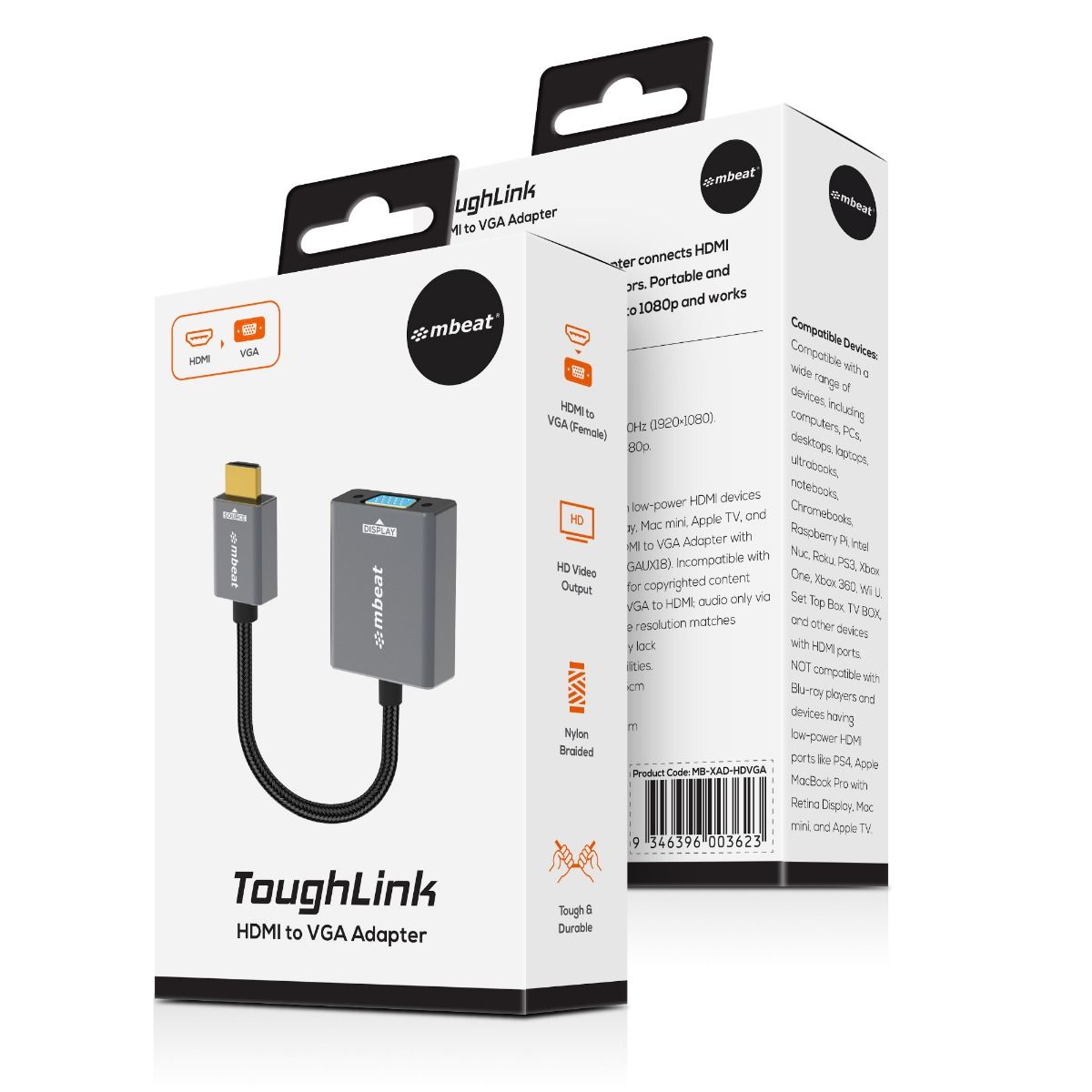 mbeat Tough Link HDMI to VGA Adapter 4