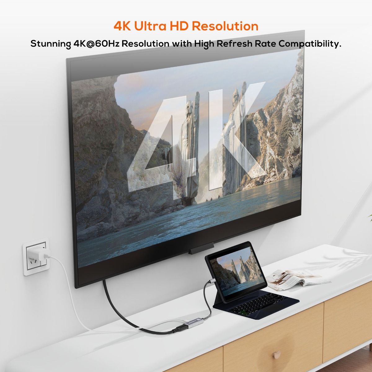 mbeat Tough Link USB-C to HDMI Adapter with 100W PD - Space Grey 4
