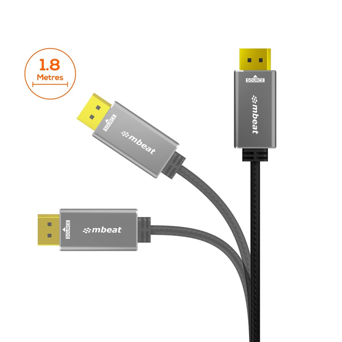 mbeat Tough Link 1.8m DisplayPort to DVI-D Cable 3