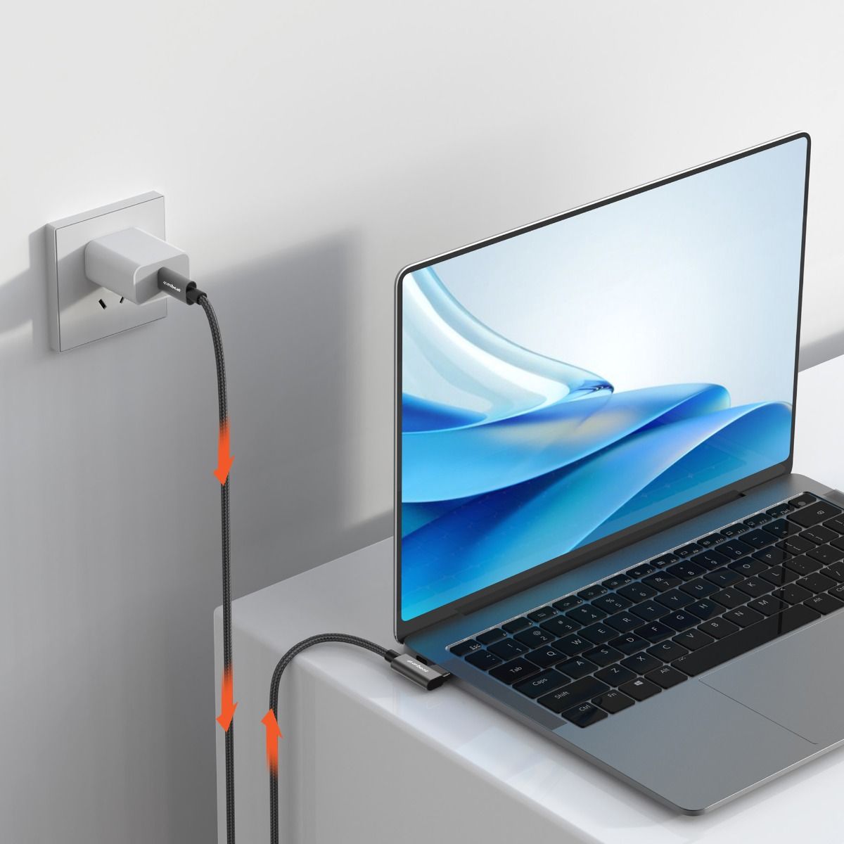 mbeat Tough Link 1.8m L-Shape USB 3.2 Gen2 USB-C Cable - Space Grey 4