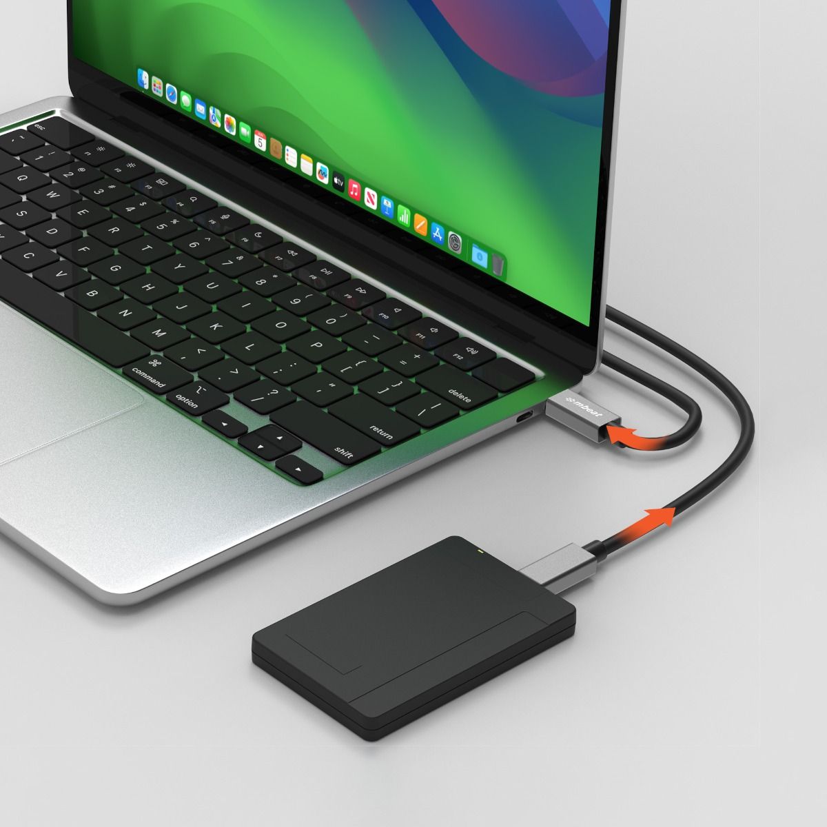mbeat Tough Link 1m USB 4.0 USB-C Cable - Space Grey 4