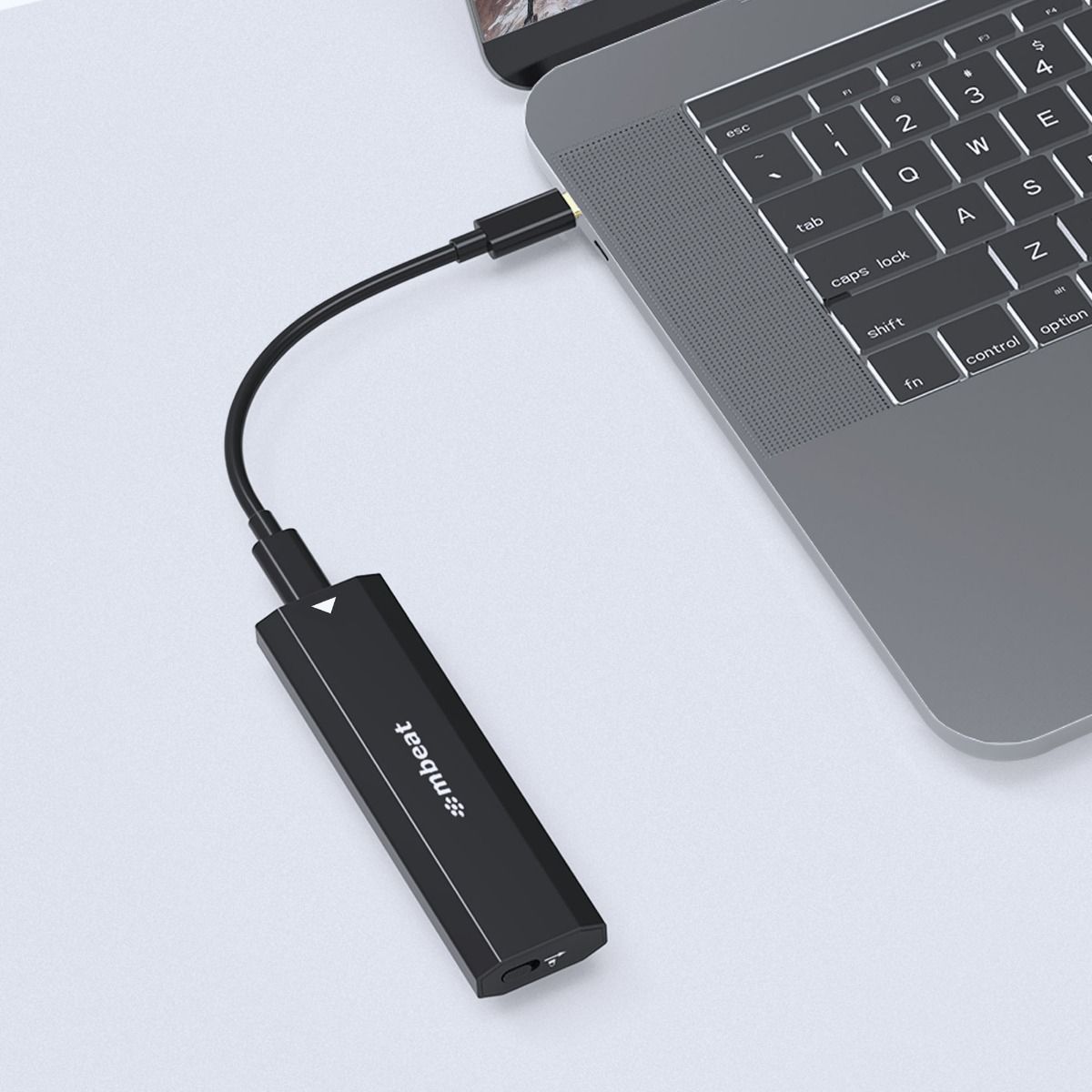 mbeat Elite USB-C to M.2 SSD Enclosure (M-Key, B+M Key) - Matte Black 3
