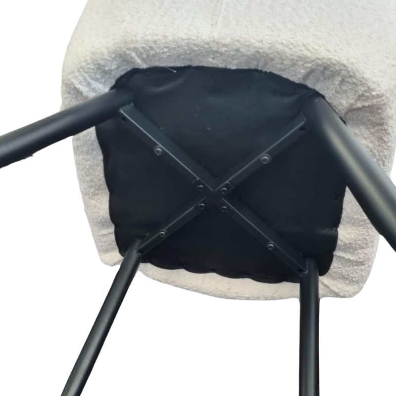 Neo Cindy Ivory Fabric Dining Chair 2PC 4