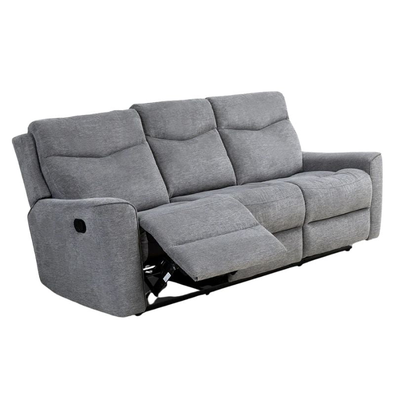 Fabric Motion Recliner Sofa Set Cosmic Light Gray Manual 3+2 Seater 3