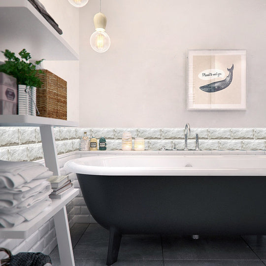 Waterproof Tiles Wallpaper Stickers Bathroom Kitchen Cloudy Brick 4