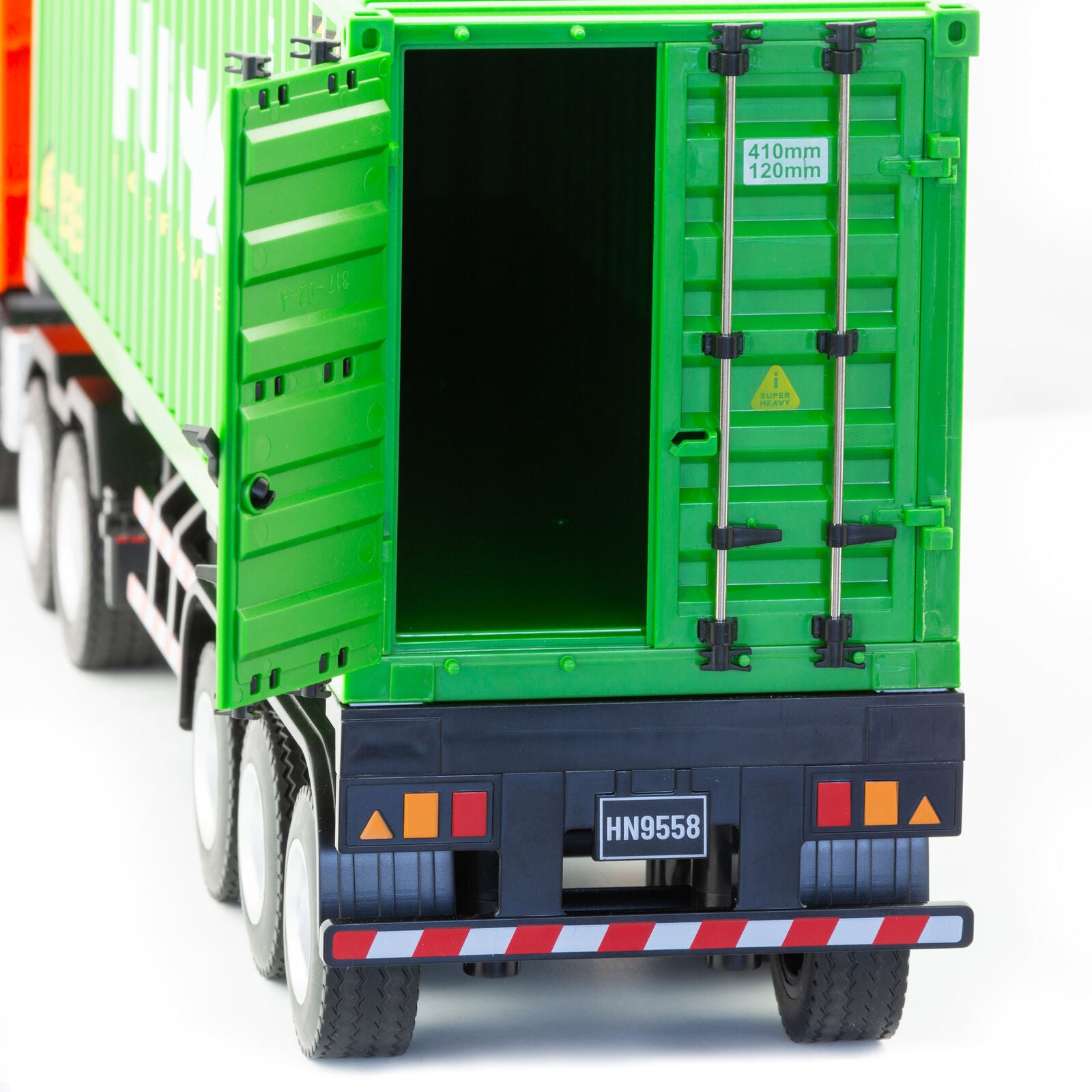 1:18 Scale 9-Channel Alloy Remote Control Container Truck with Lights & Sound for Indoor Play 5