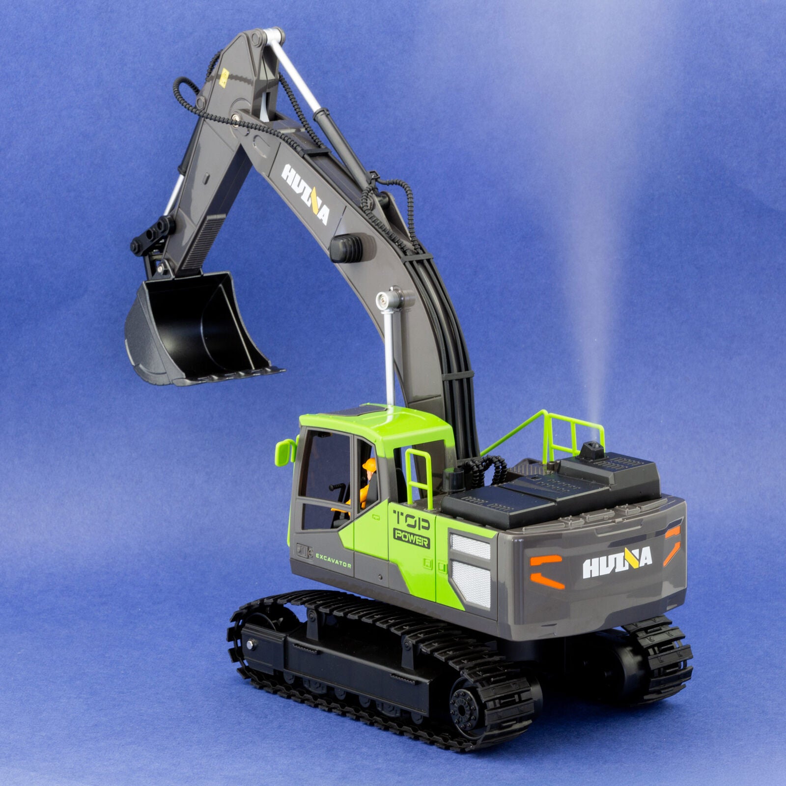 1:18 Scale 13-Channel Alloy Remote Control Excavator Construction Vehicle with Lights, Sound and Steam 4
