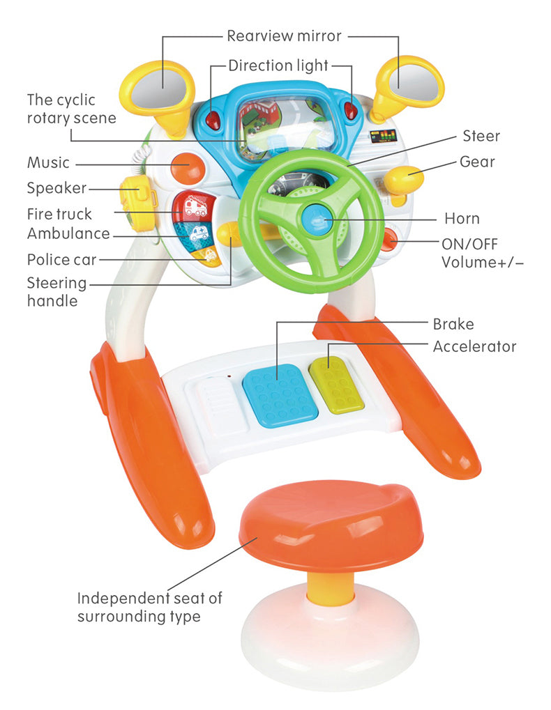 Baby Sensory Play Interactive Driving  Simulation with Music and Light 4