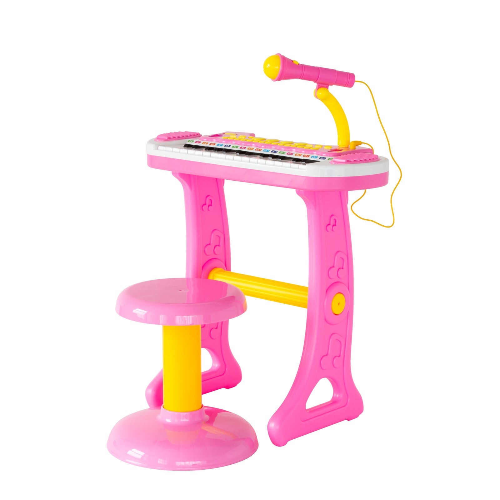 Children's Electronic Keyboard with Stand (Pink) Musical Instrument Toy 3