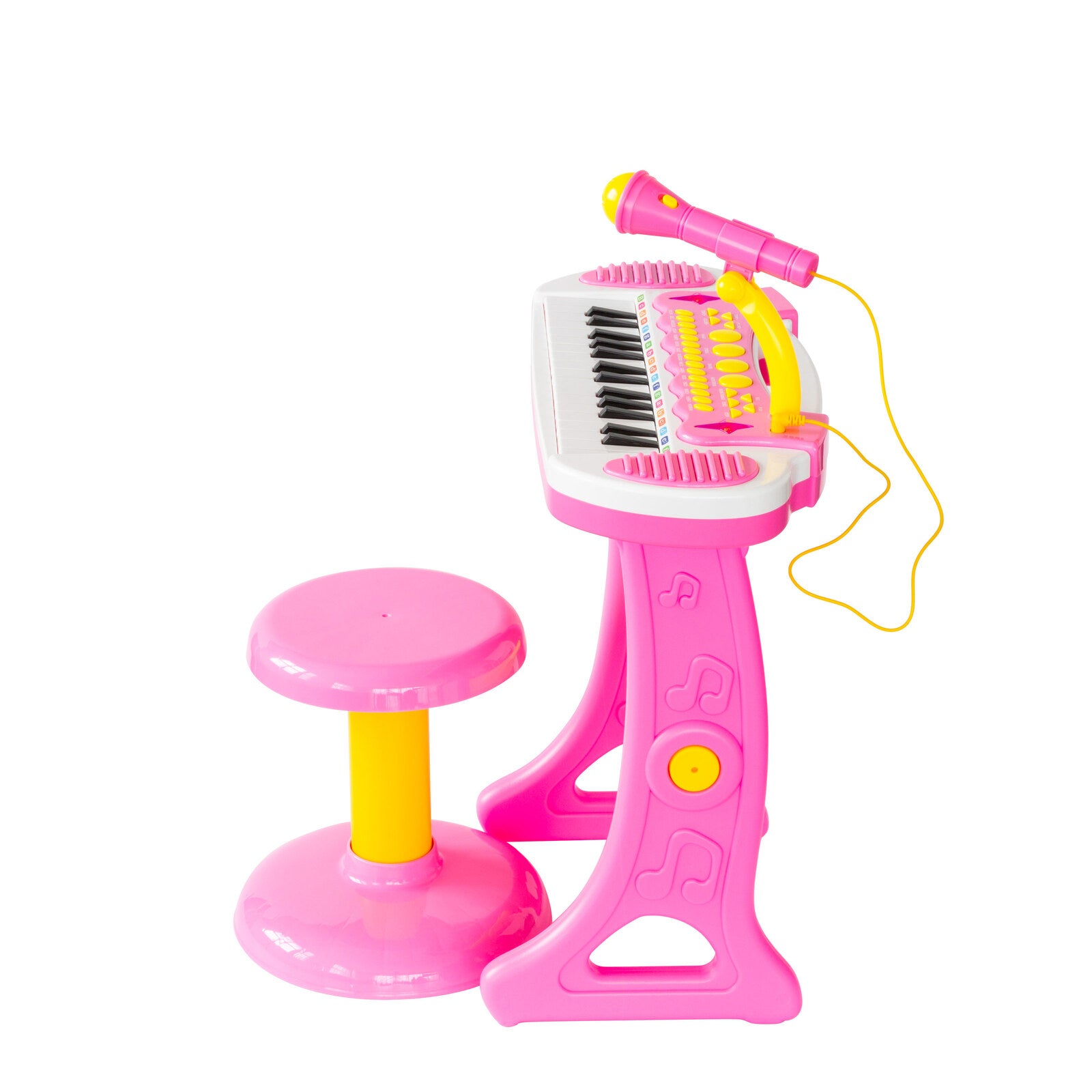 Children's Electronic Keyboard with Stand (Pink) Musical Instrument Toy 7