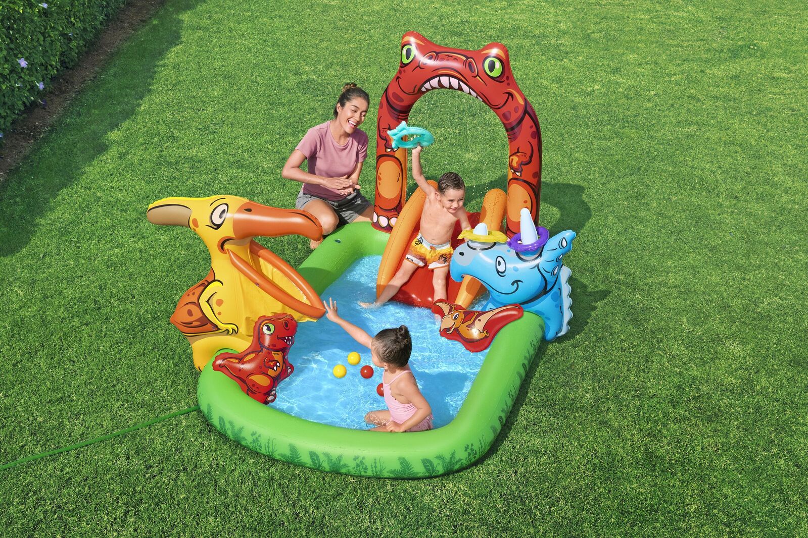 190L Jurassic Splash Water Play Centre, Bright Dinosaur Theme with Slide 6
