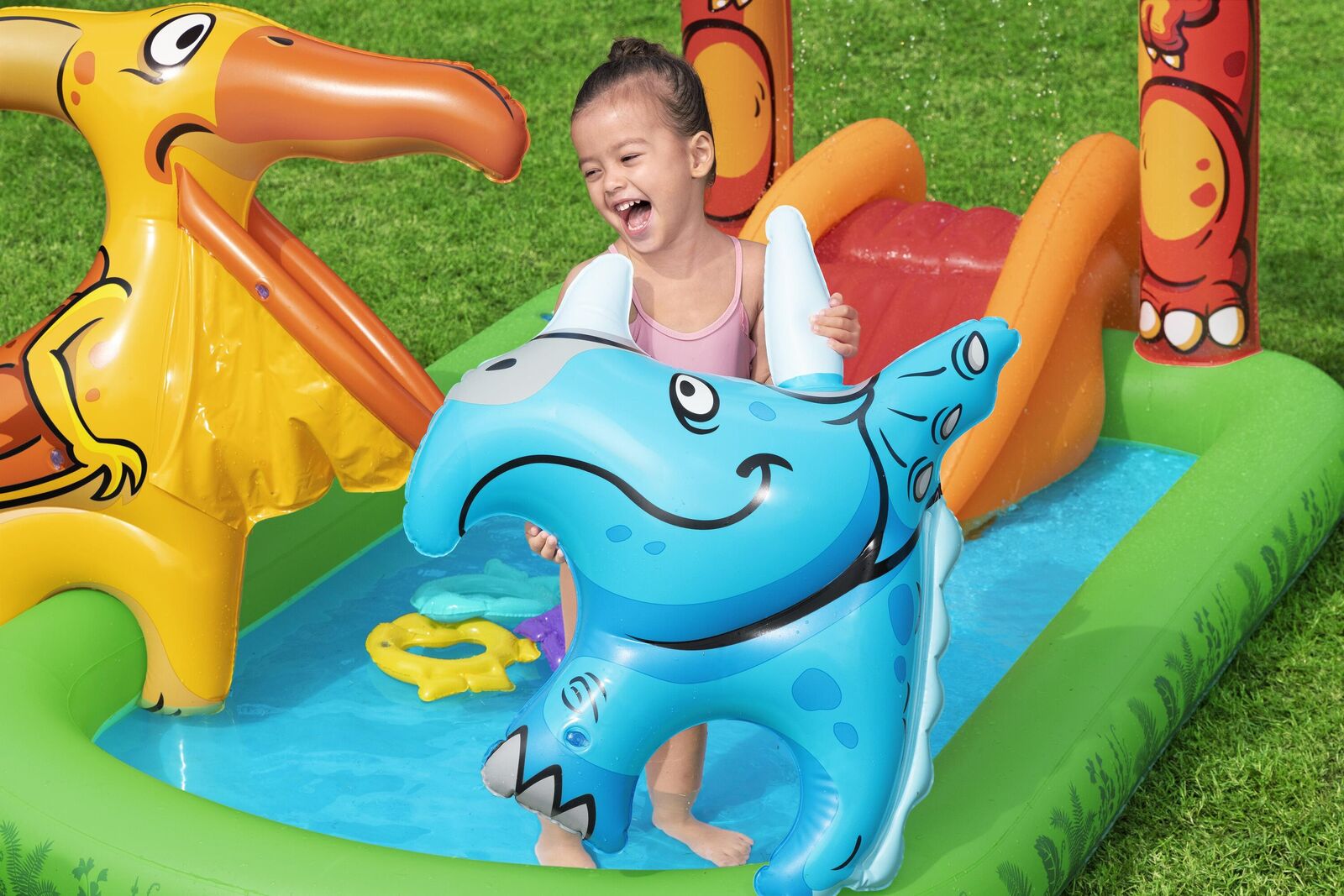 190L Jurassic Splash Water Play Centre, Bright Dinosaur Theme with Slide 8