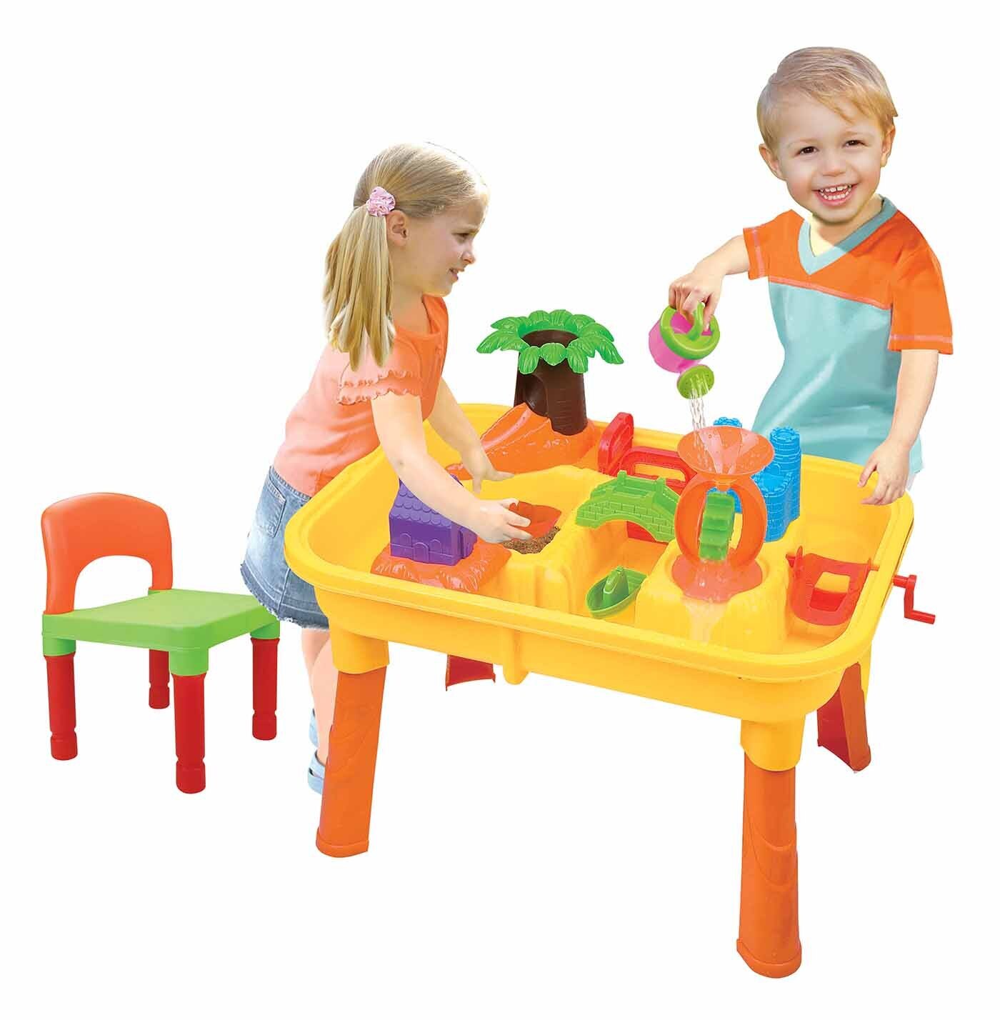 Children's 2-in-1 Sand & Water Table, Includes 18 Play Accessories 3