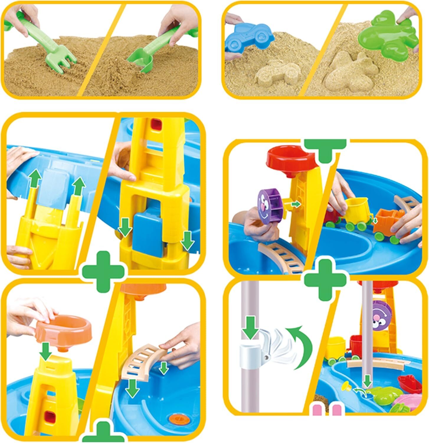 Outdoor Sand and Water Table Toy with Umbrella (28 Pcs Accessories) 3