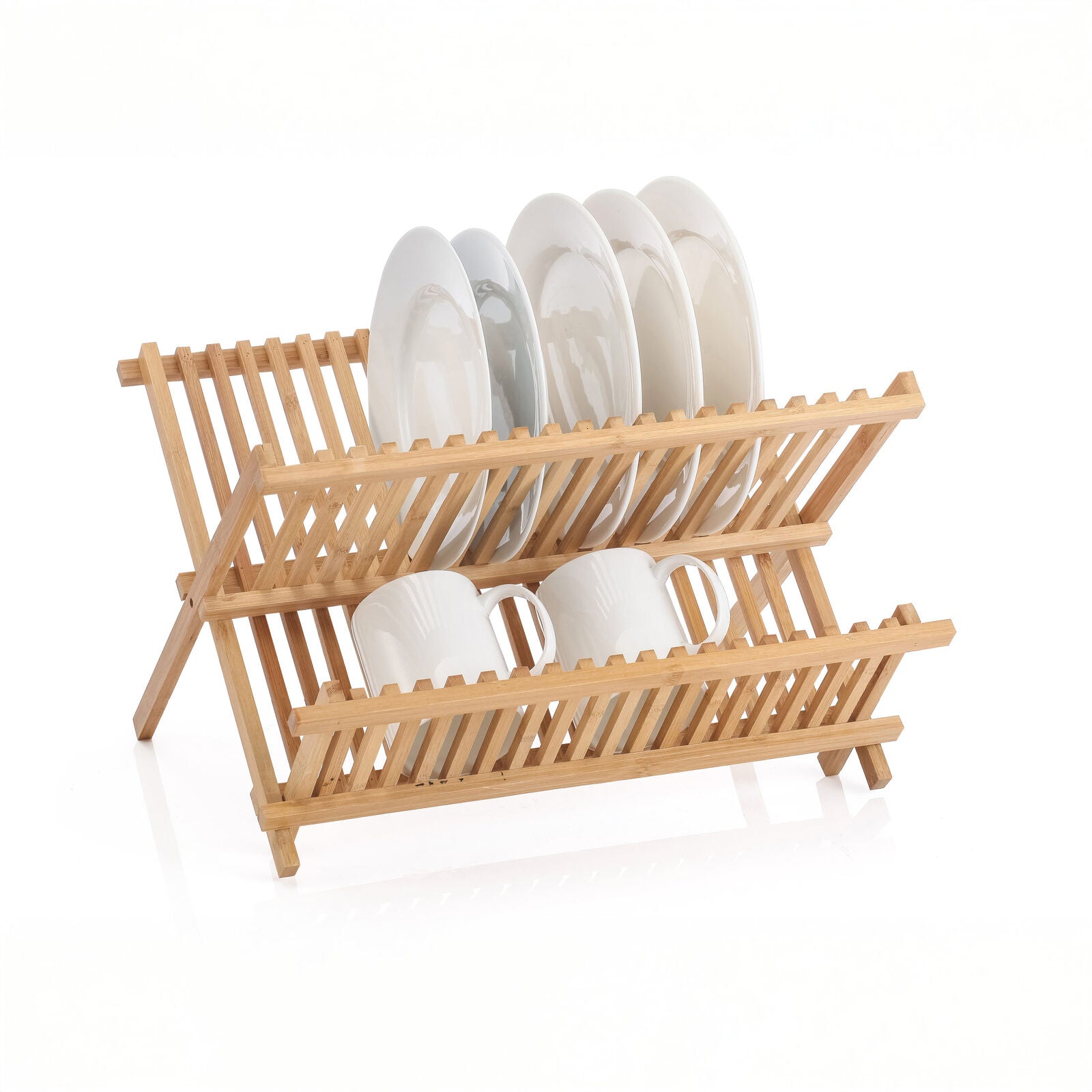 2 Tier Bamboo Dish Rack