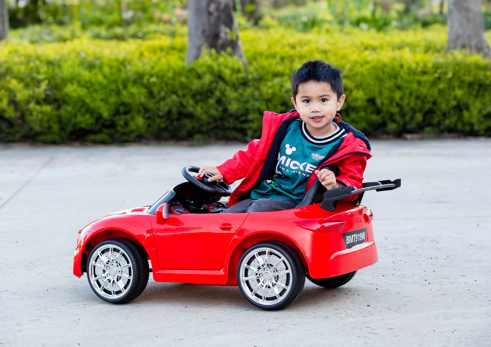 Mercedes-inspired Design Ride-on (Red) Electric Car with Parental Remote Control 6