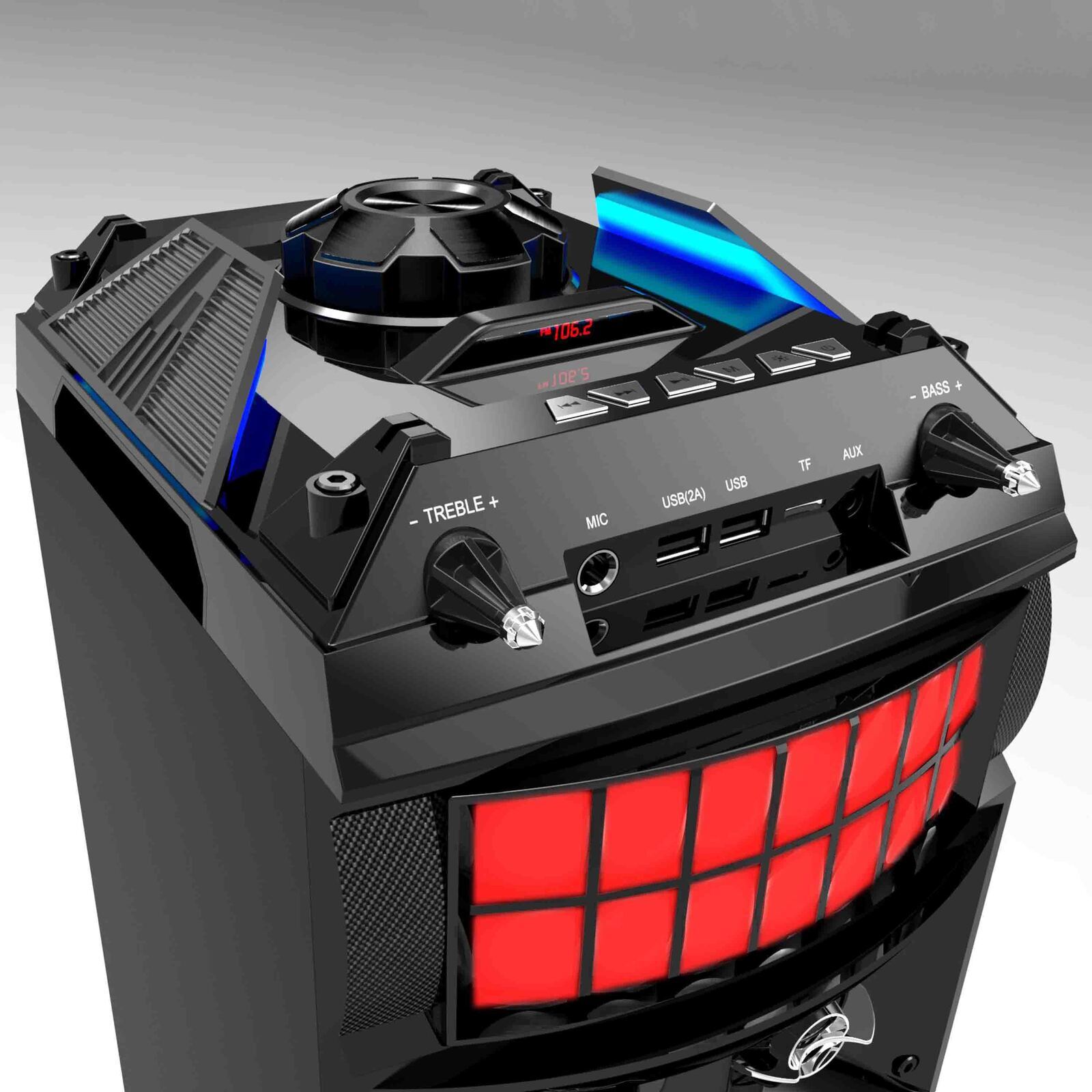LED Stage Lights Portable Wireless Streaming Speaker with 80W RMS 6