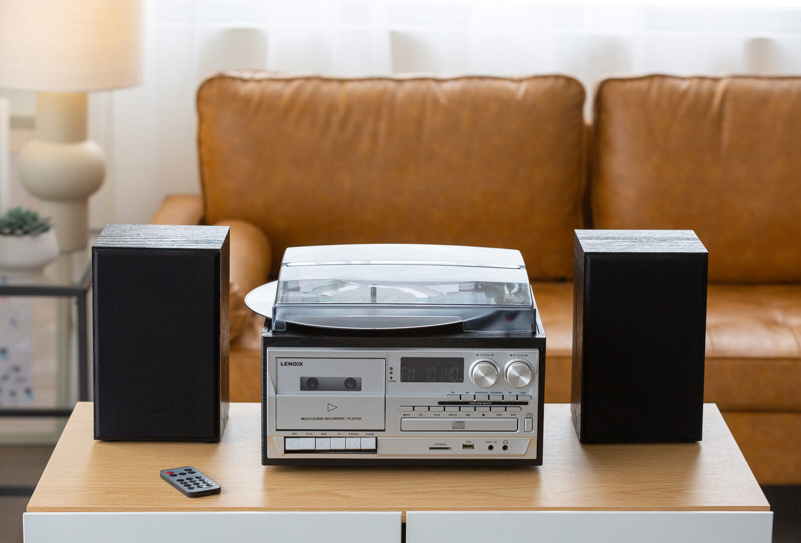 Audio Home Entertainment System (Black) Turntable, CDs, Vinyl, Wireless Streaming & More 4