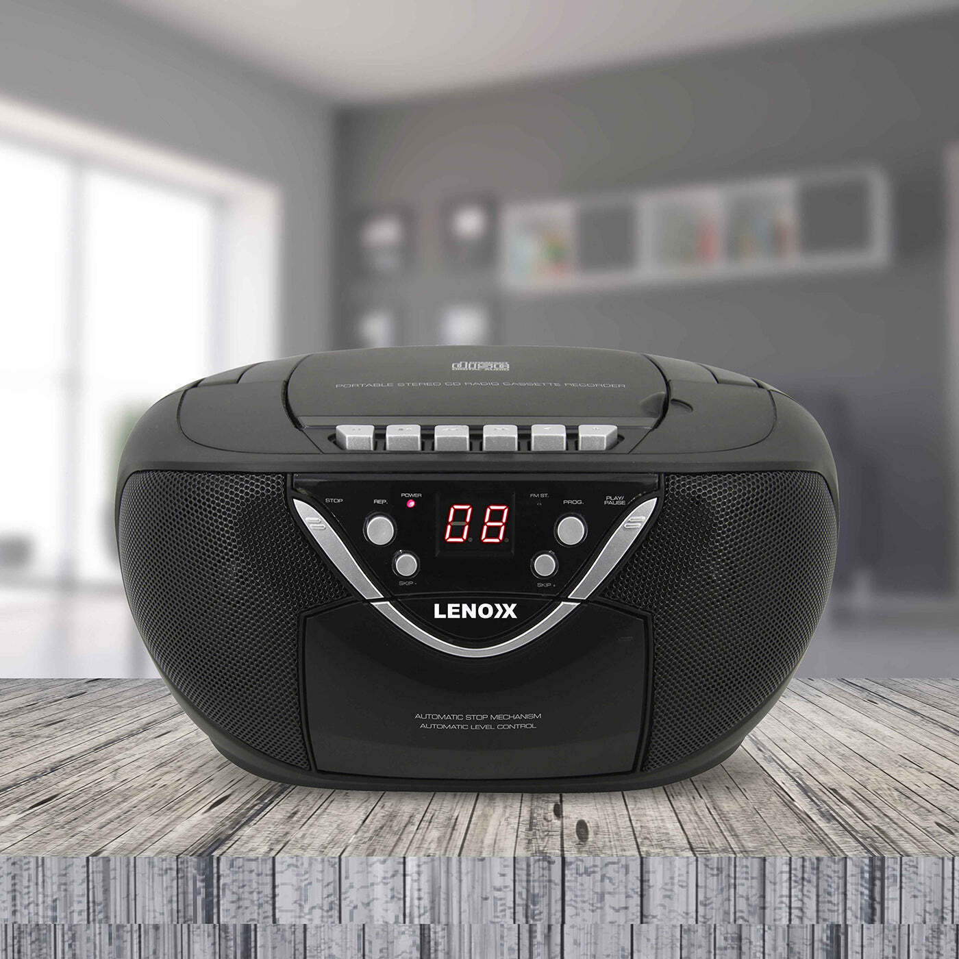 Portable CD/Cassette Player with AM/FM Radio Speaker 4