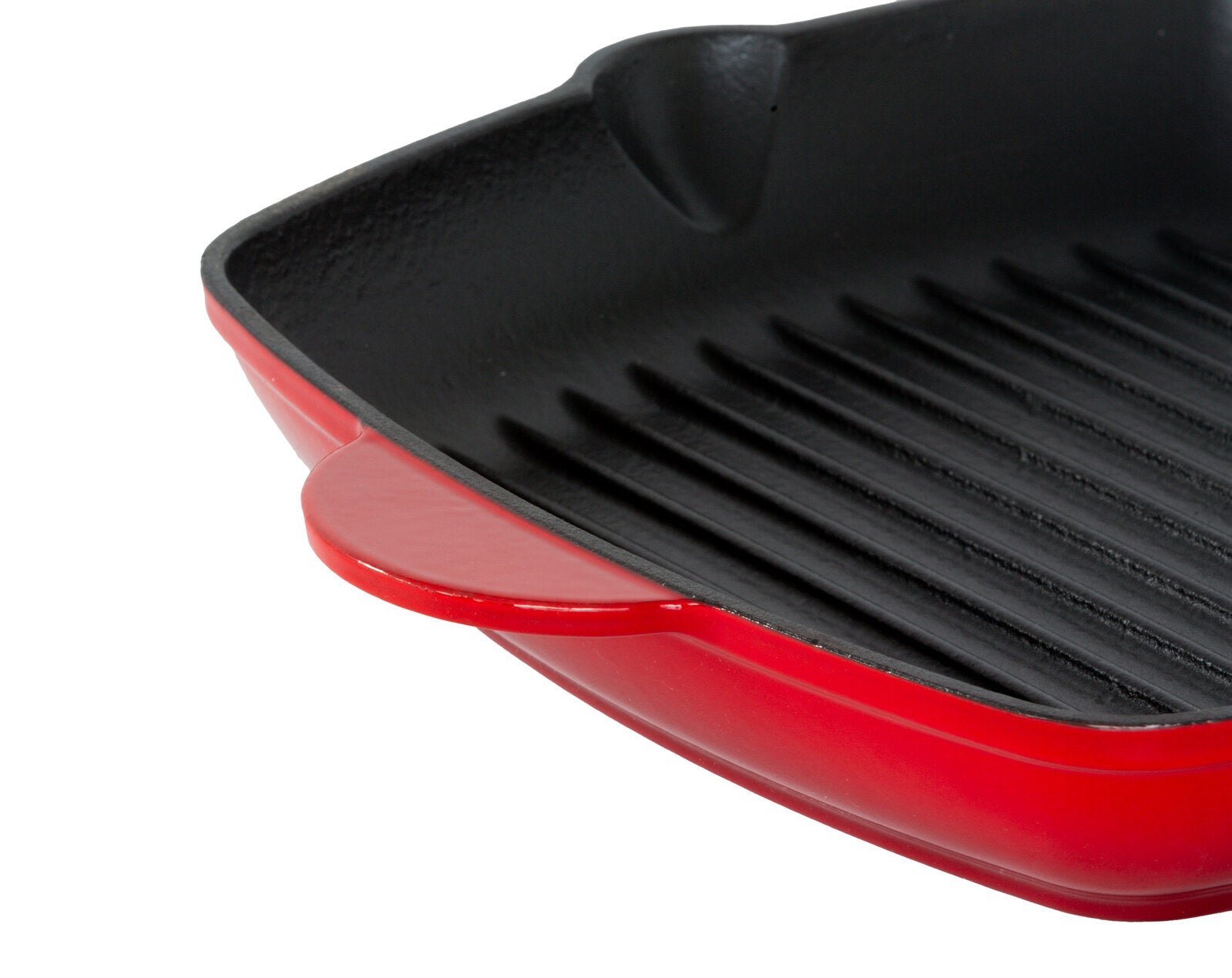 Enamelled Cast Iron Square Grill Pan (44 x 30 x 4.7 cm) - Red 5