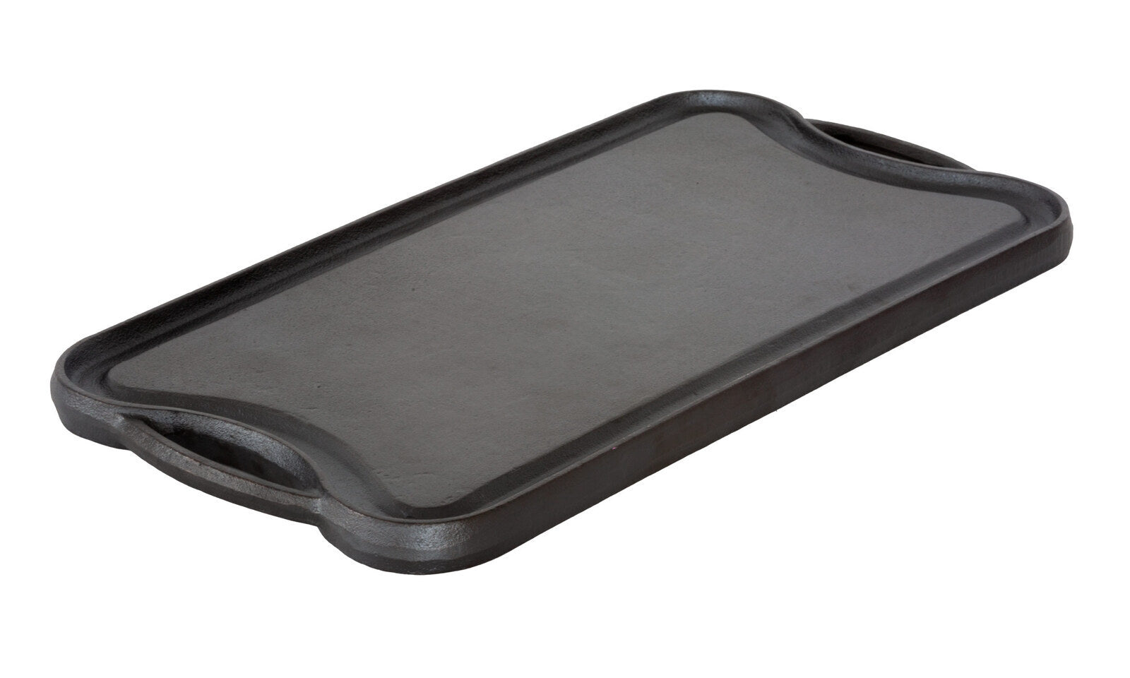 Oil-seasoned Ready to use 50.7x25.8cm Reversible Cast Iron Grill - Black 3