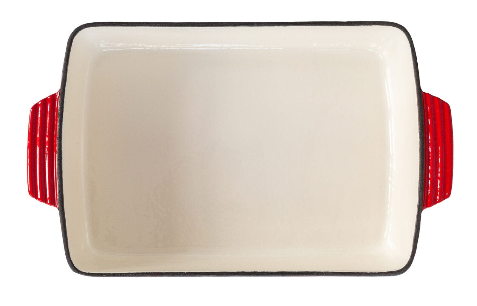 Enamelled Cast Iron 38.5x23cm Rectangular Roaster (3.4L) - Red 4