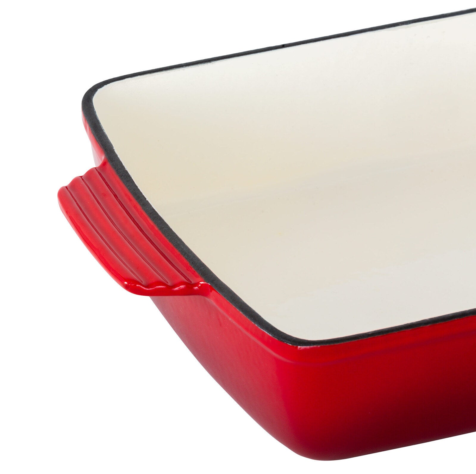 Enamelled Cast Iron 38.5x23cm Rectangular Roaster (3.4L) - Red 5