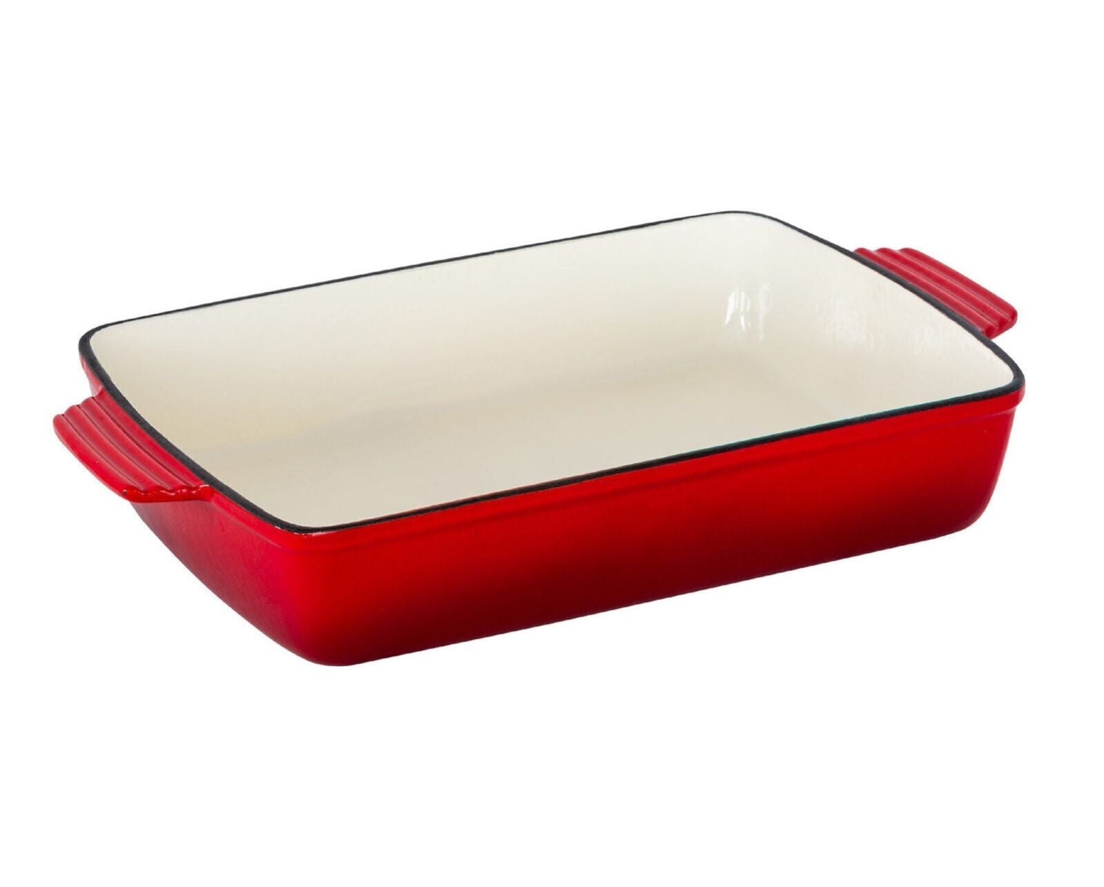 Enamelled Cast Iron 38.5x23cm Rectangular Roaster (3.4L) - Red 6