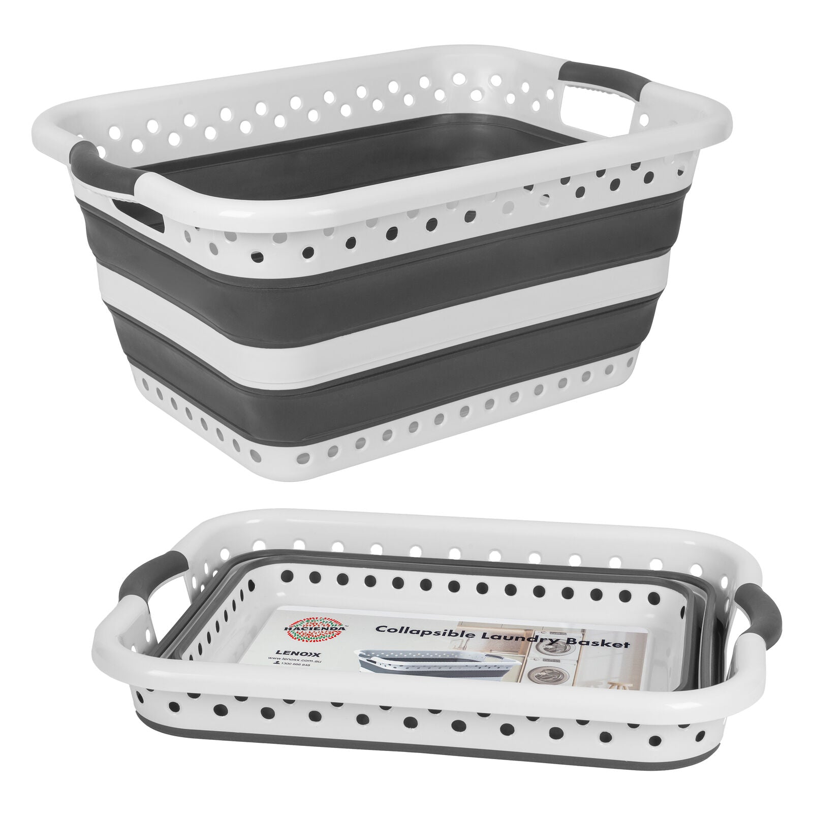 45L Space Saving  Laundry Basket,  Collapsible Hamper for Dorms, RVs, Homes & Garages