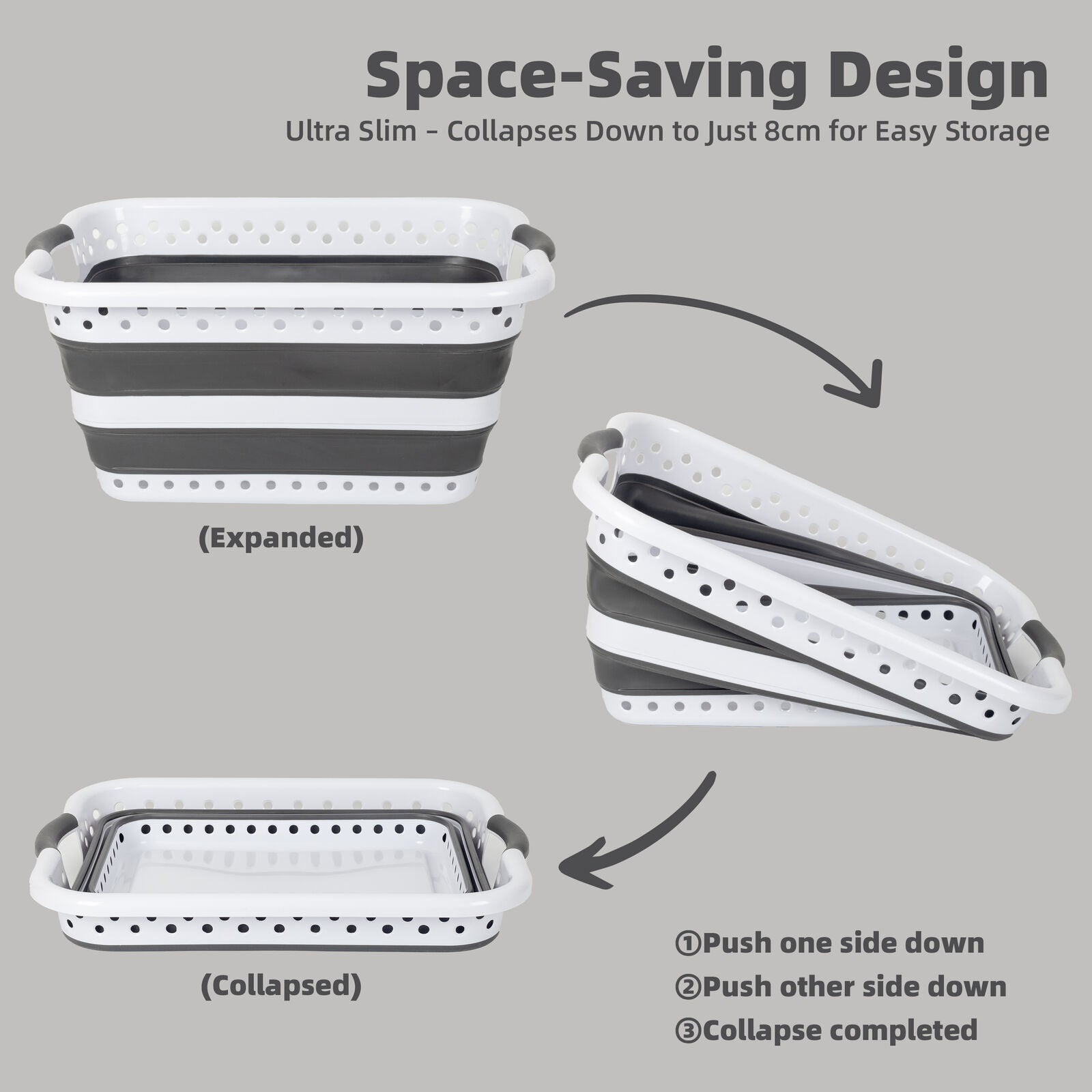 45L Space Saving  Laundry Basket,  Collapsible Hamper for Dorms, RVs, Homes & Garages 8
