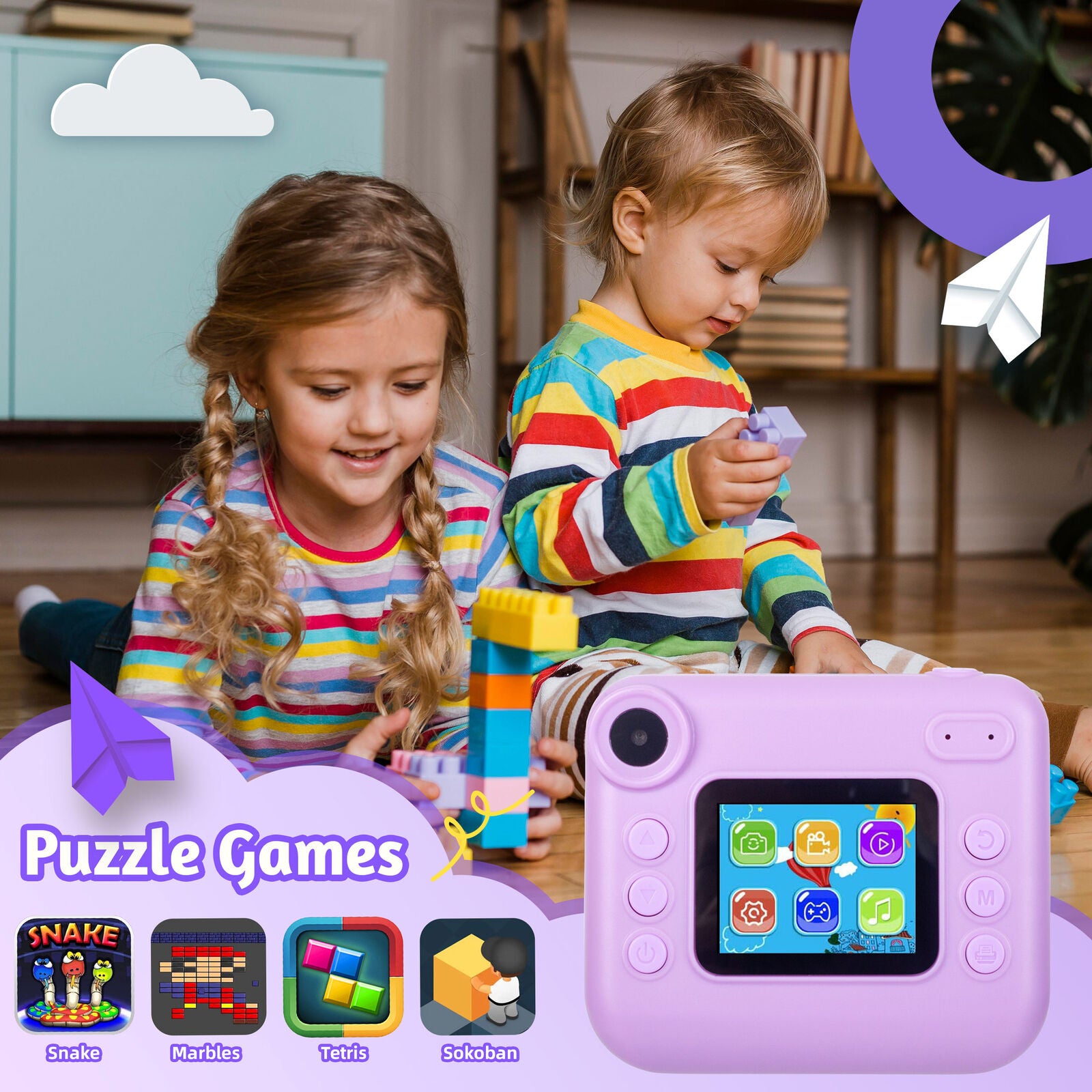 Kids 48MP Instant Print Camera with Dual Lens and 1080P HD Video 5