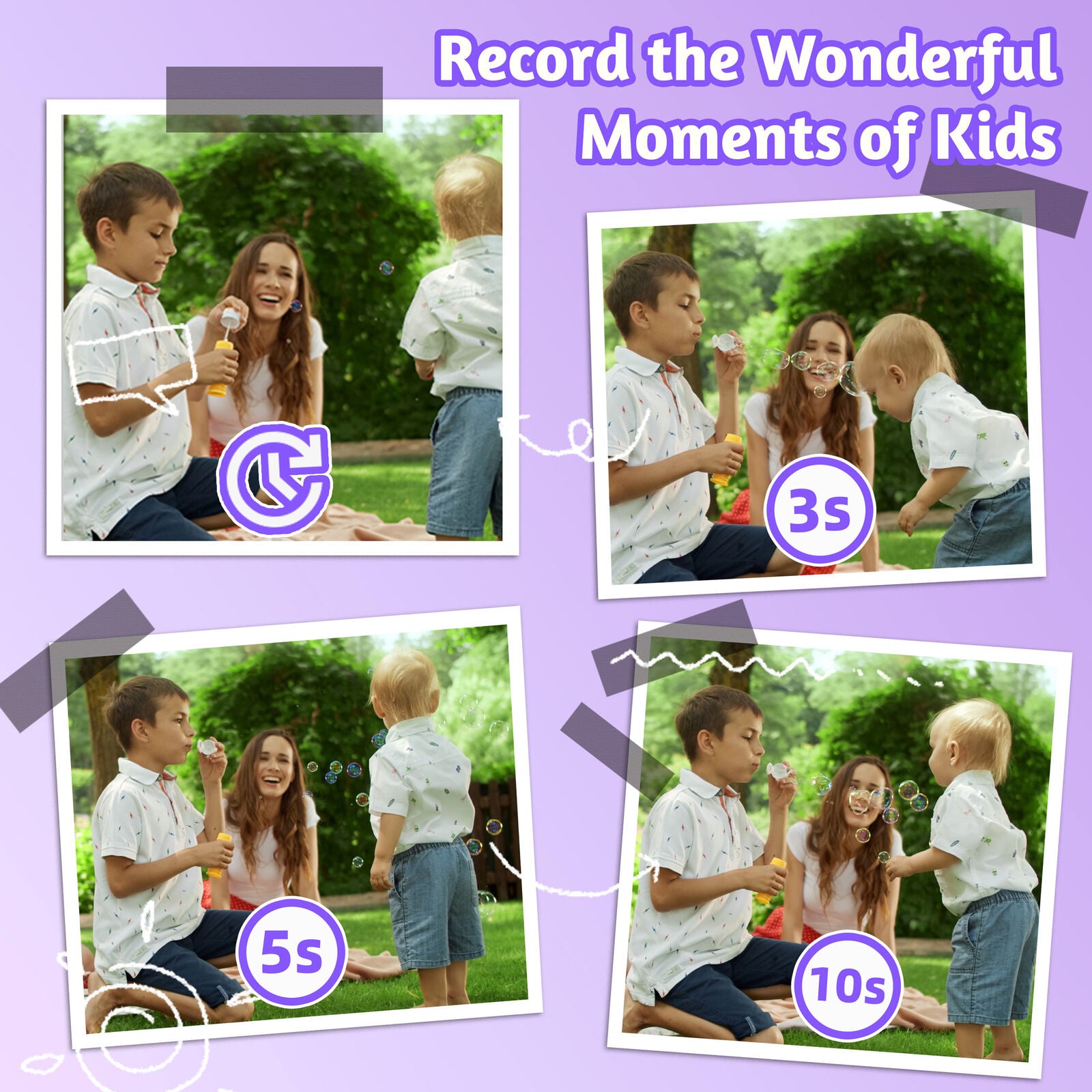 Kids 48MP Instant Print Camera with Dual Lens and 1080P HD Video 8