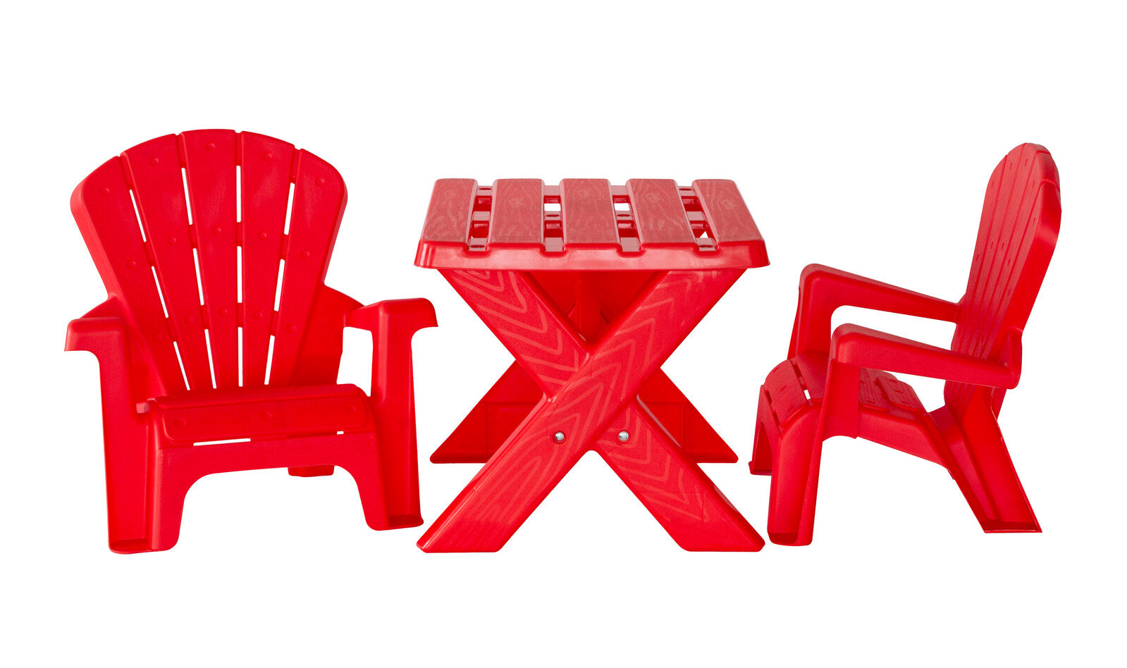 Kids Durable Table and Two Child-sized Chairs Set - Red 5