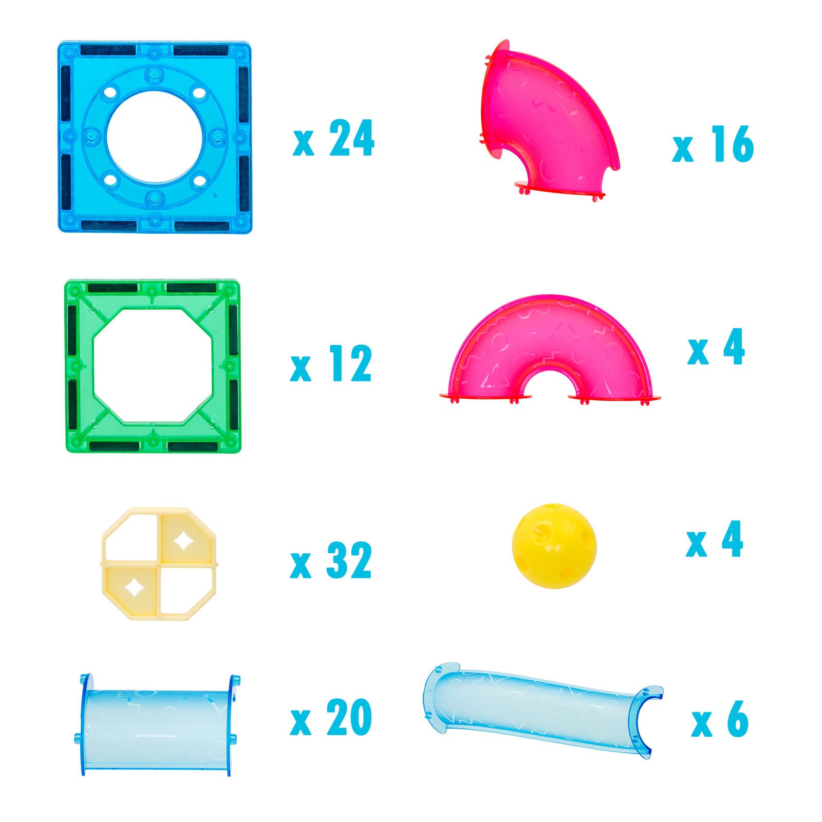118 Pcs non-toxic STEM Educational, Durable Magnetic Tiles/Puzzle with Storage Bag 3