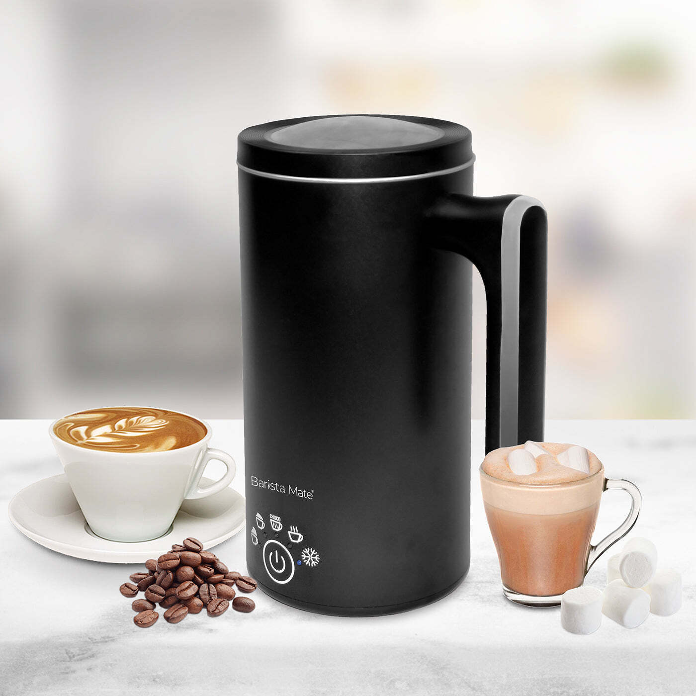 Hot & Cold Milk Frother, 5 Modes for Foam, Warming & Frothing Milk 3