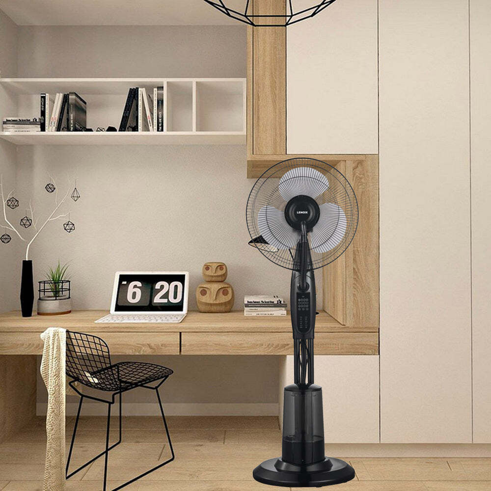 Freestanding Air Cooling Fan w/Misting Water Spray, W40cm, H1.2m + RC 4