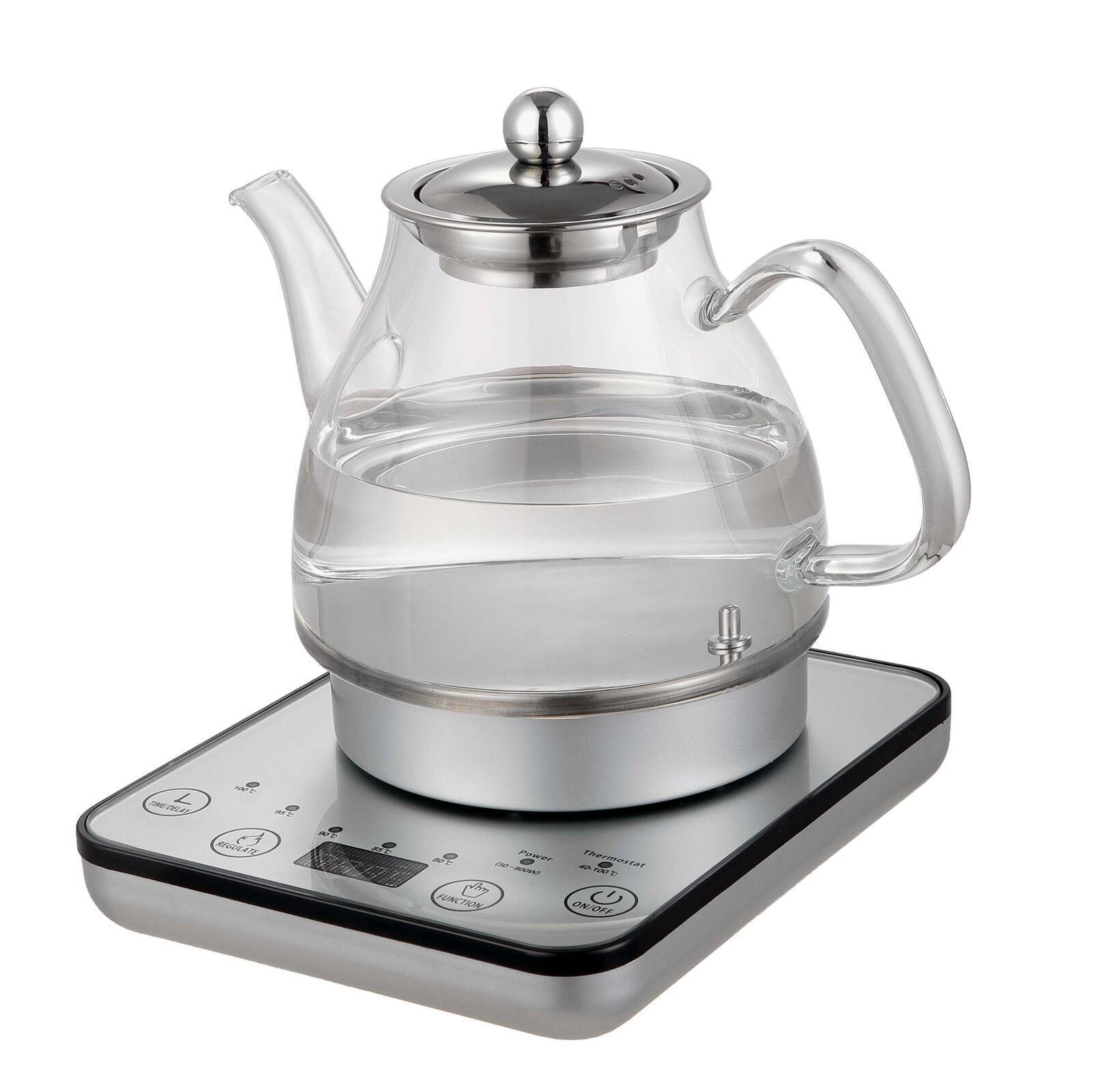 1.2L Digital Glass Kettle w/ Electric Tea Pot & Infuser 800W 3