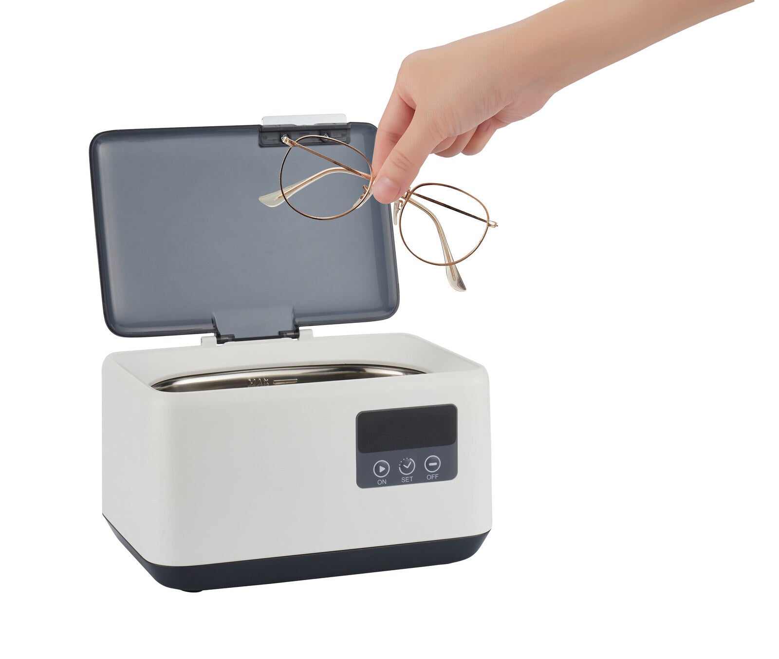 50W Ultrasonic Jewellery Cleaner, 4800HZ w/ 600ml Tank and LED Display 7
