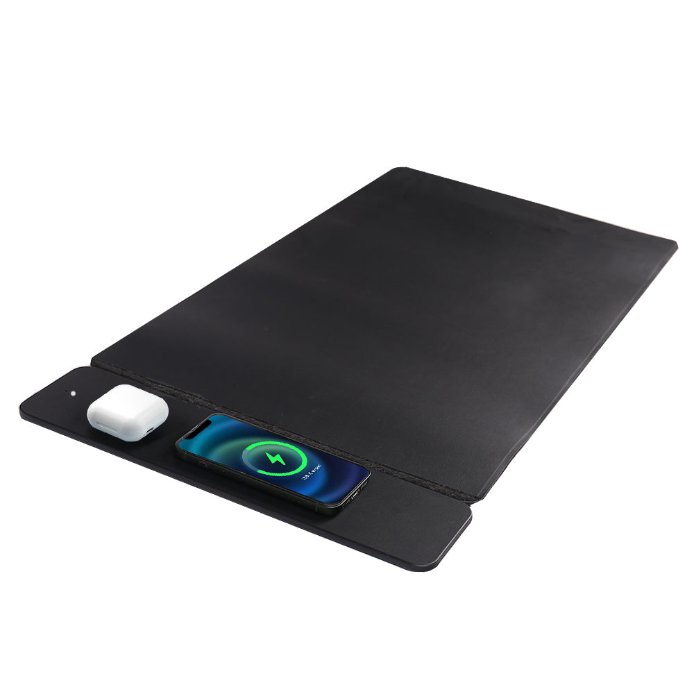 Reversible Wireless Fast Charging Desktop Mat for Smartphones and Earbuds 5