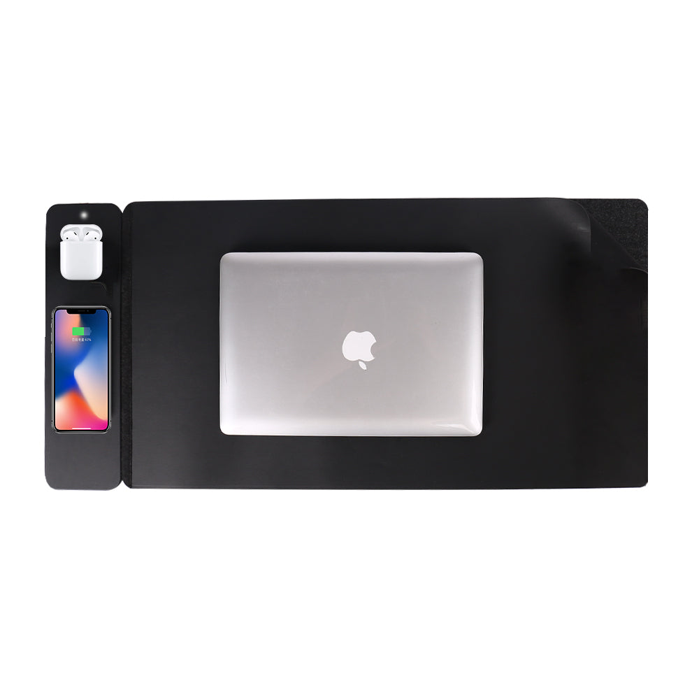 Reversible Wireless Fast Charging Desktop Mat for Smartphones and Earbuds 6