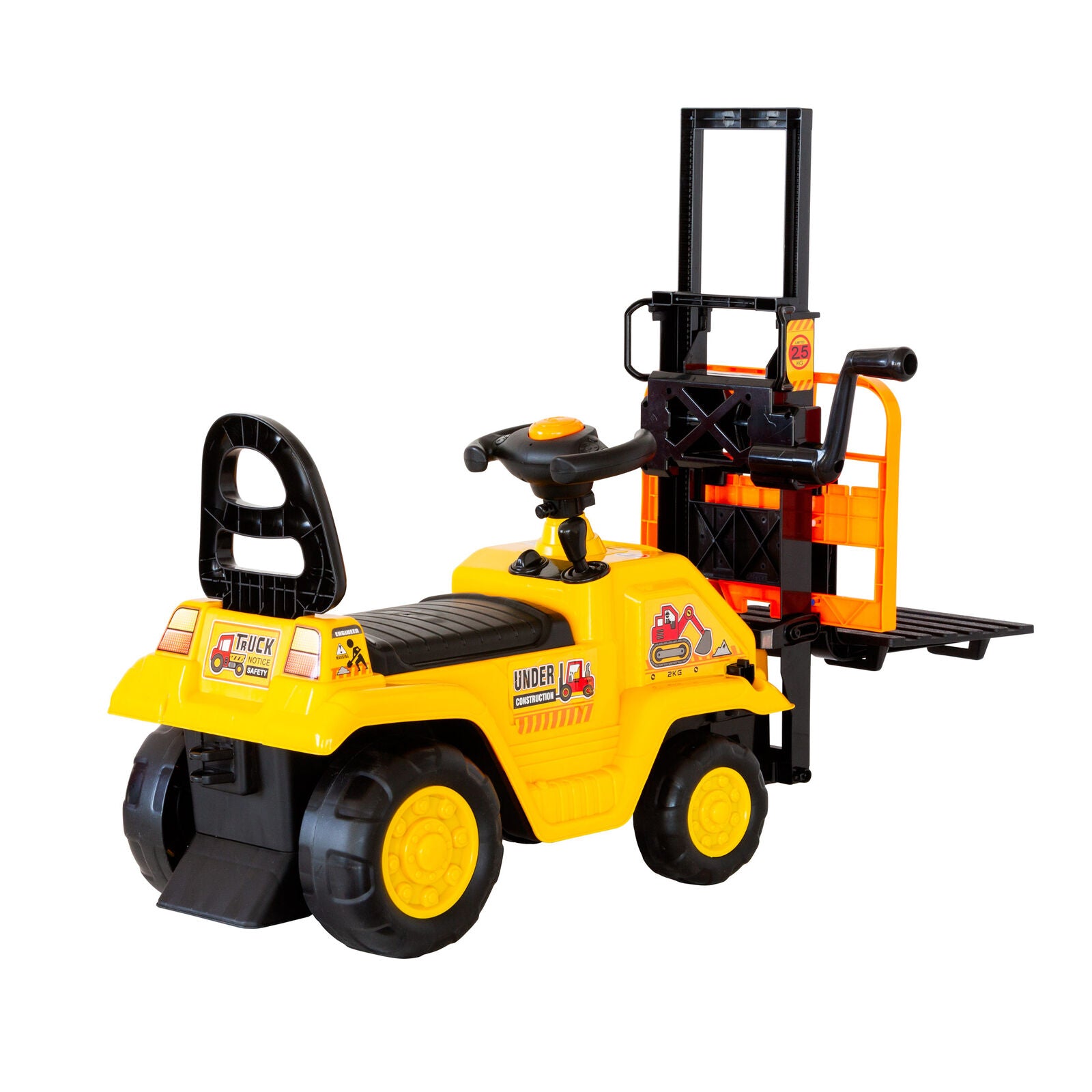 Kids Manual Forklift Ride-On with Working Mast Lift and Pallet 5