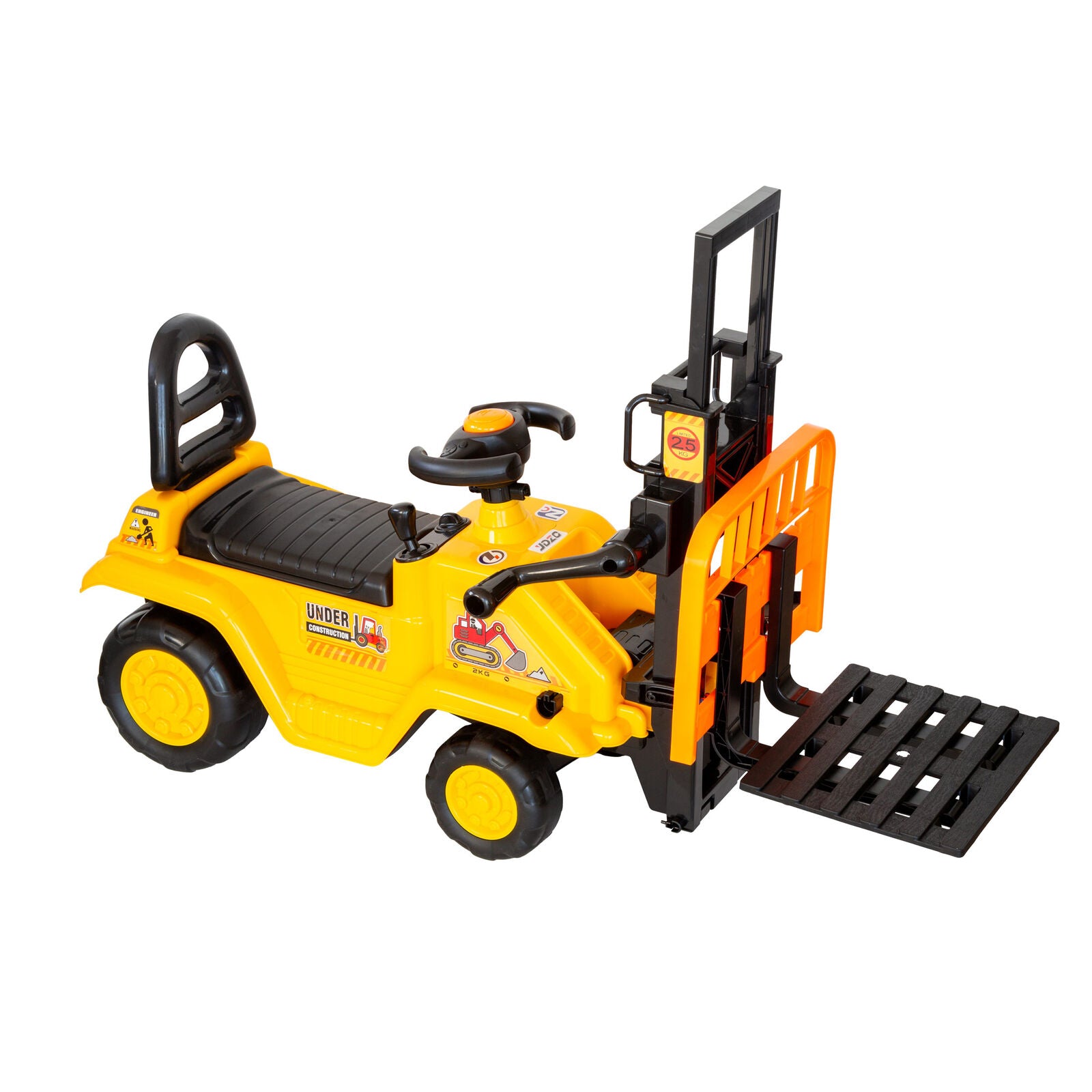 Kids Manual Forklift Ride-On with Working Mast Lift and Pallet 7