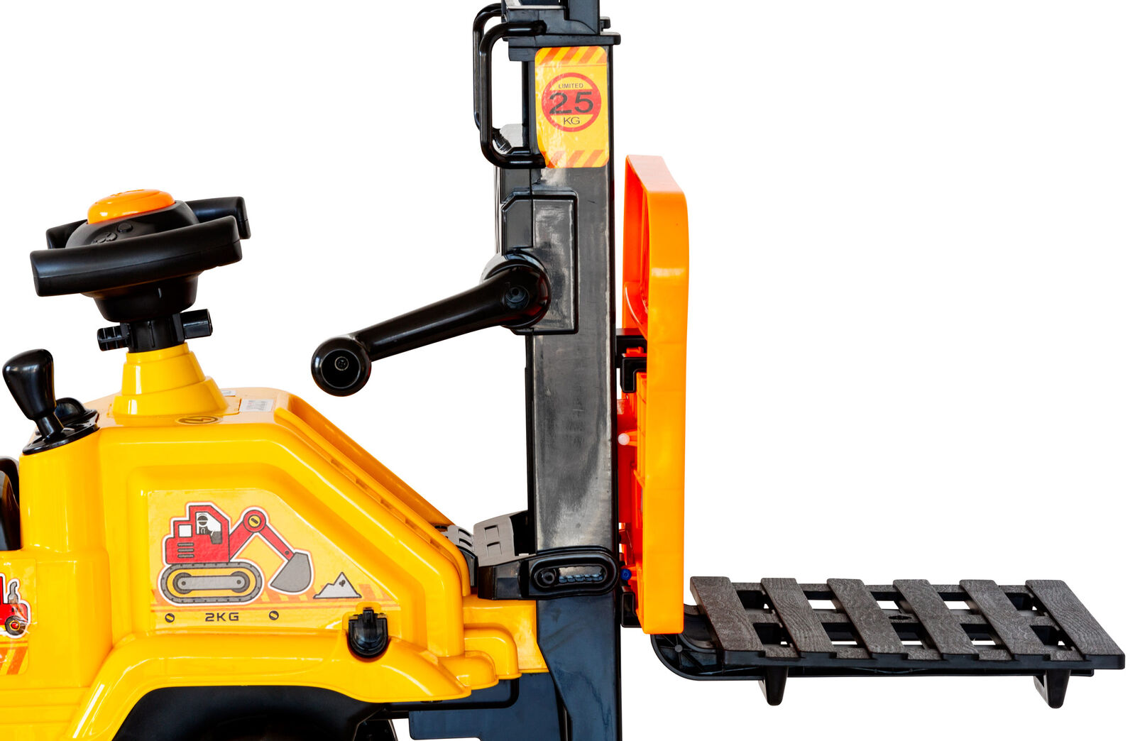Kids Manual Forklift Ride-On with Working Mast Lift and Pallet 8