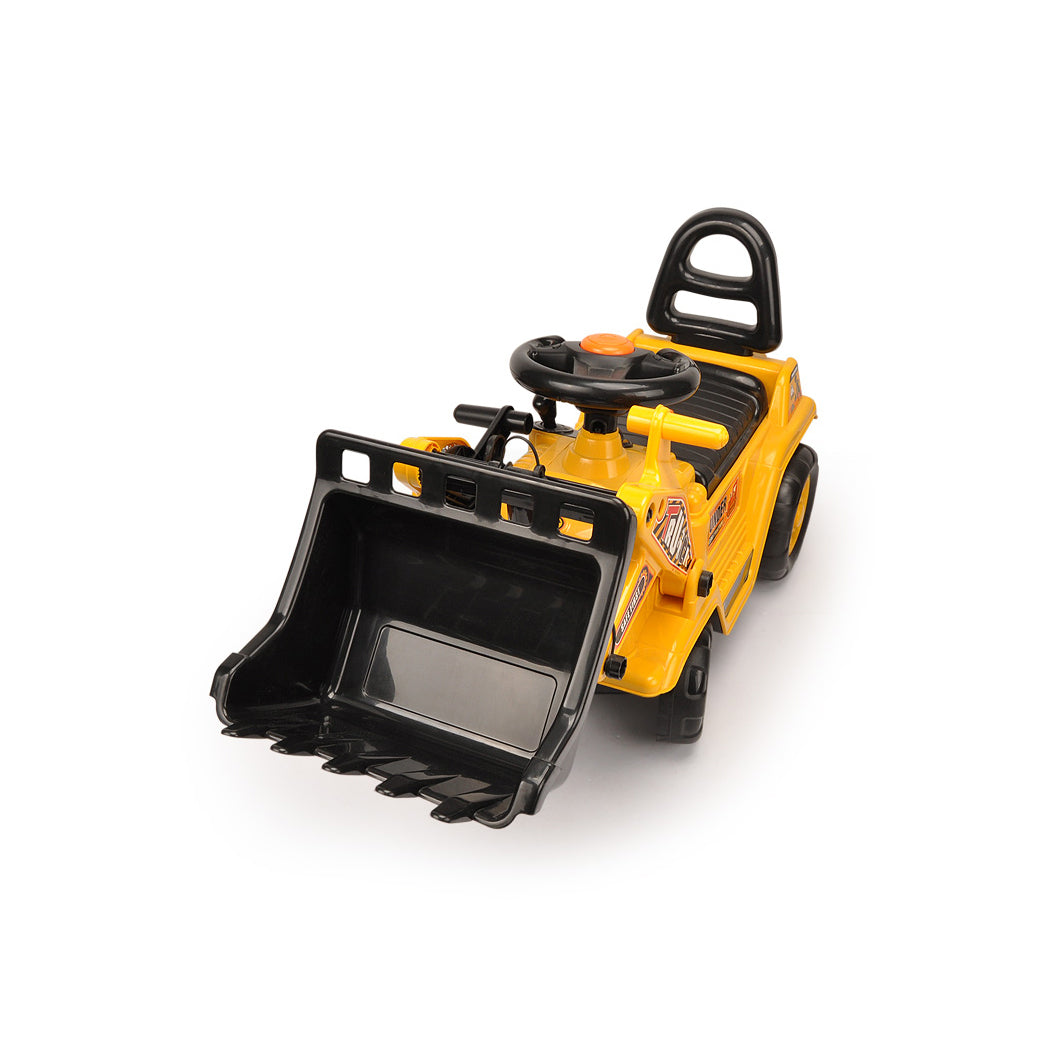 Ride-on Children's Digger (Yellow) w/ Interactive Gear Stick & Scoop 3