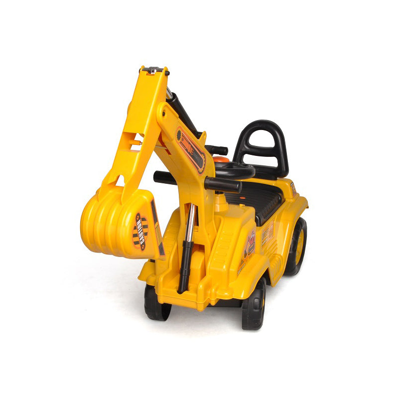 Ride-on Children's Excavator (Yellow) w/ Dual Operation Levers to Scoop 3