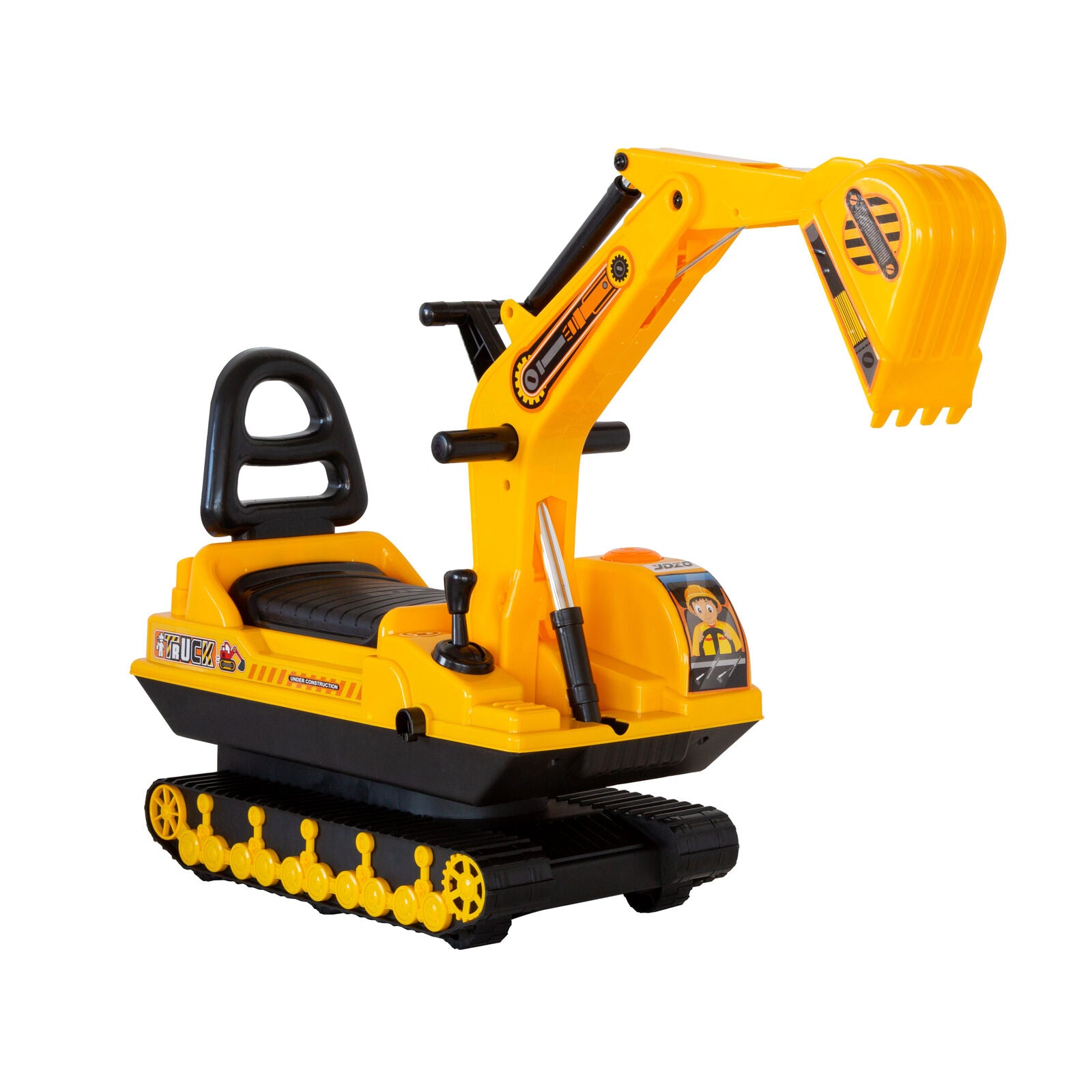 Ride-on Children's Excavator w/ Sturdy Track and Dual Operation Levers to Scoop 6